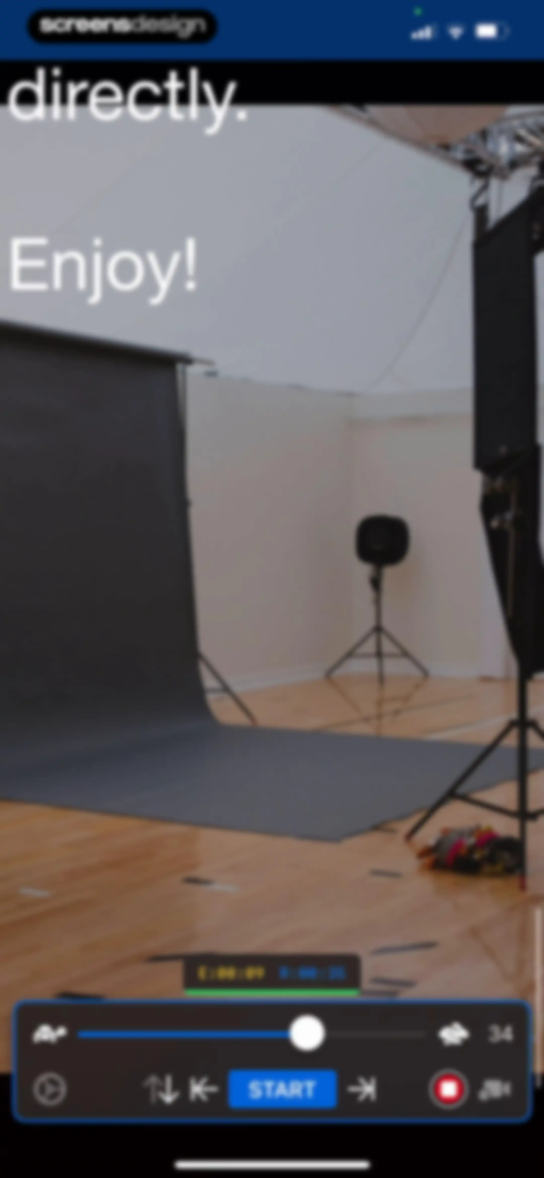 Teleprompter screen 42