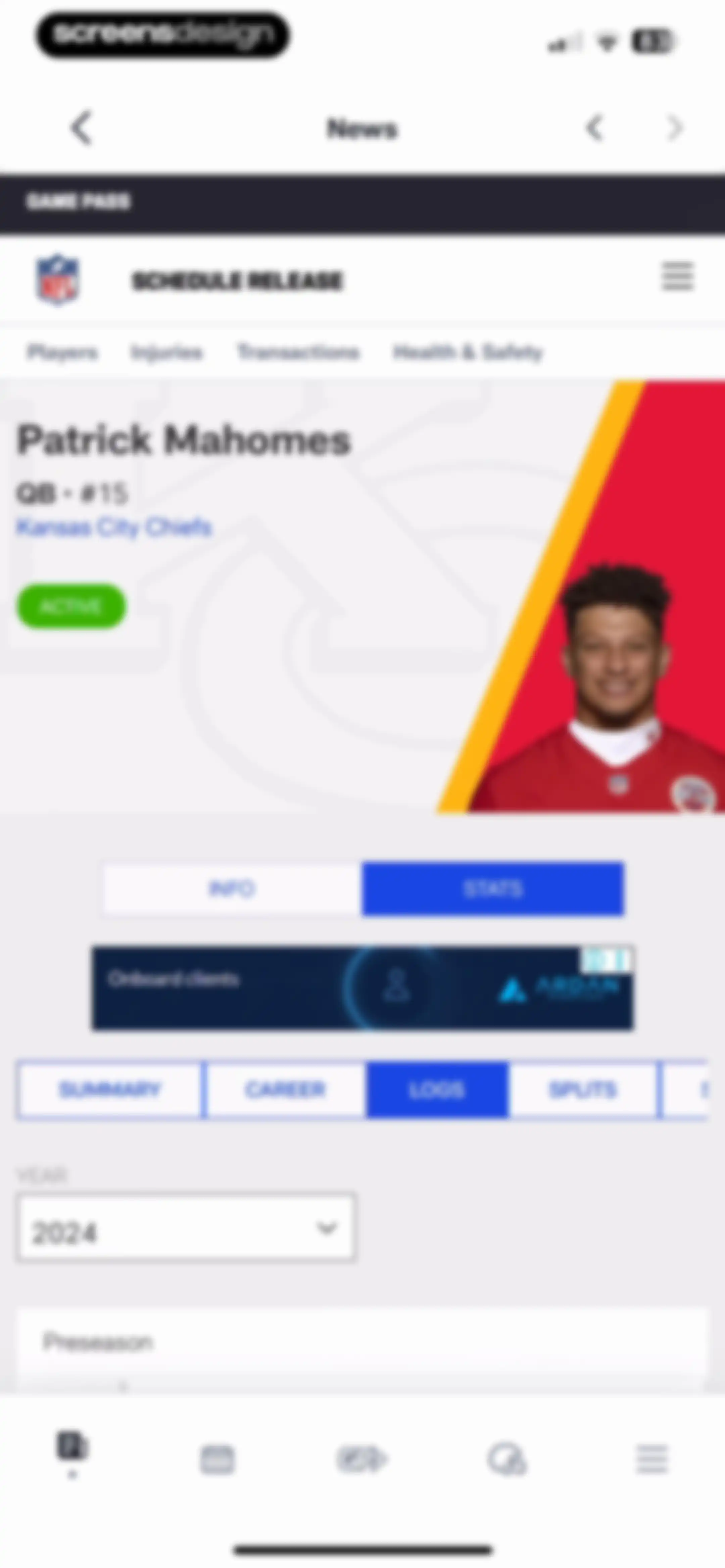 NFL screen 64
