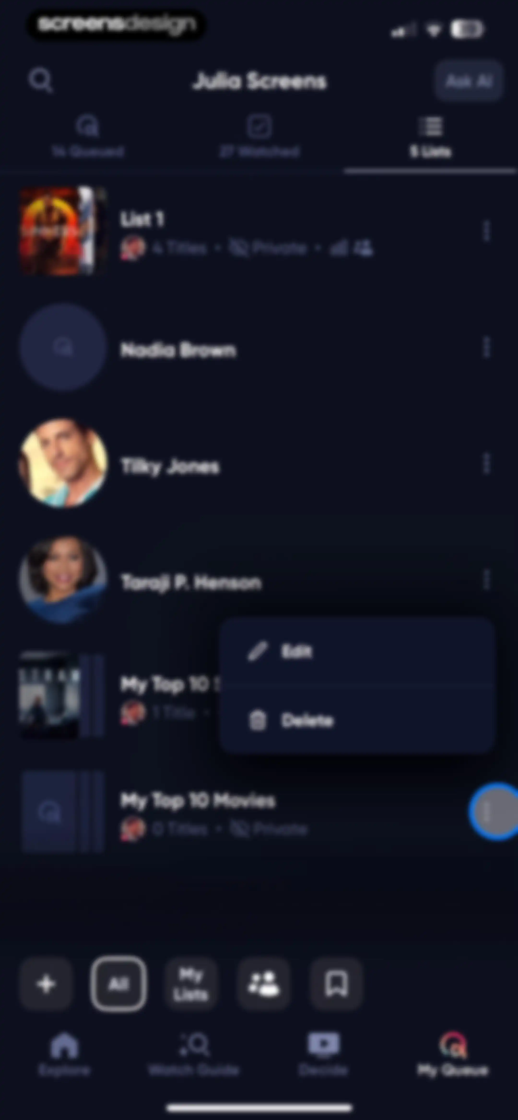 Queue - Find Movies & Shows screen 144
