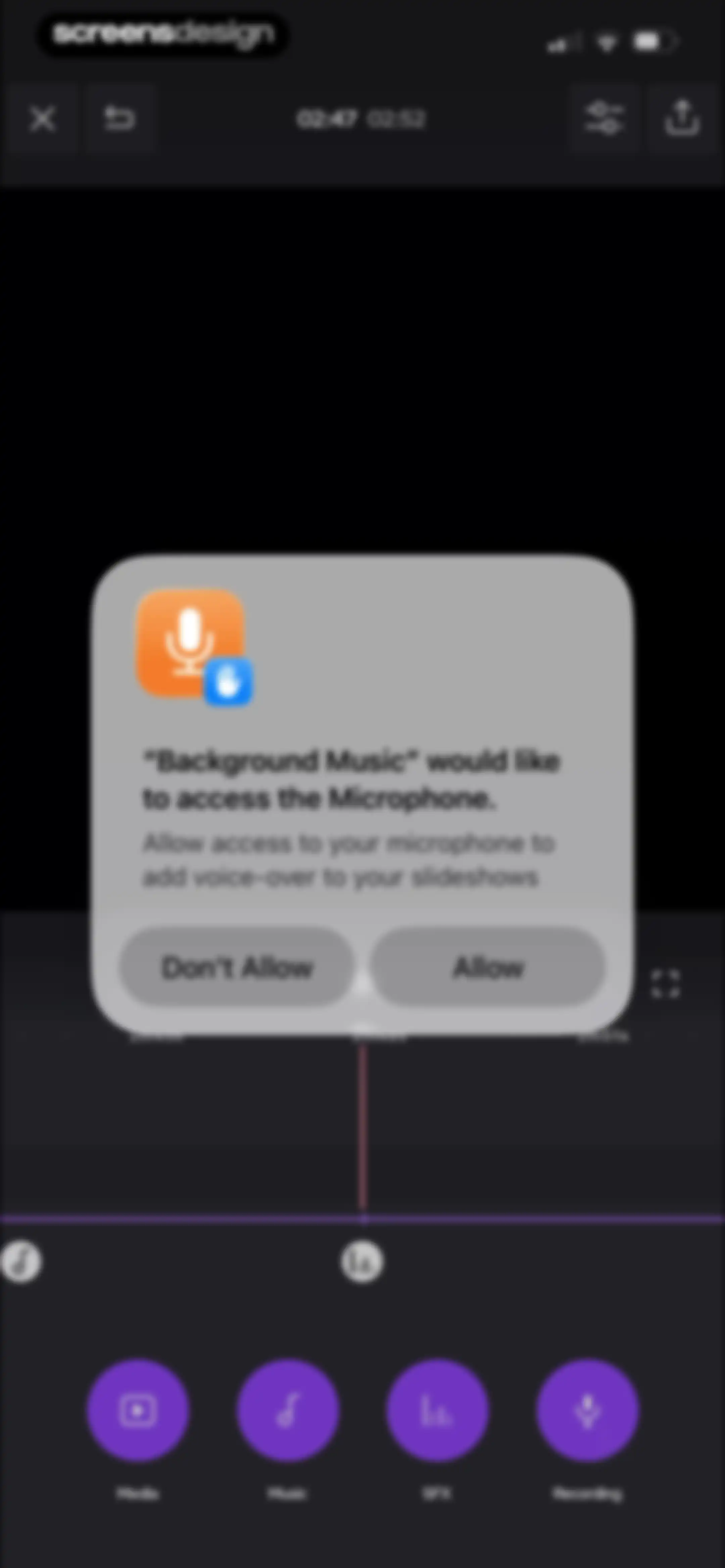 Add Background Music To Video screen 42
