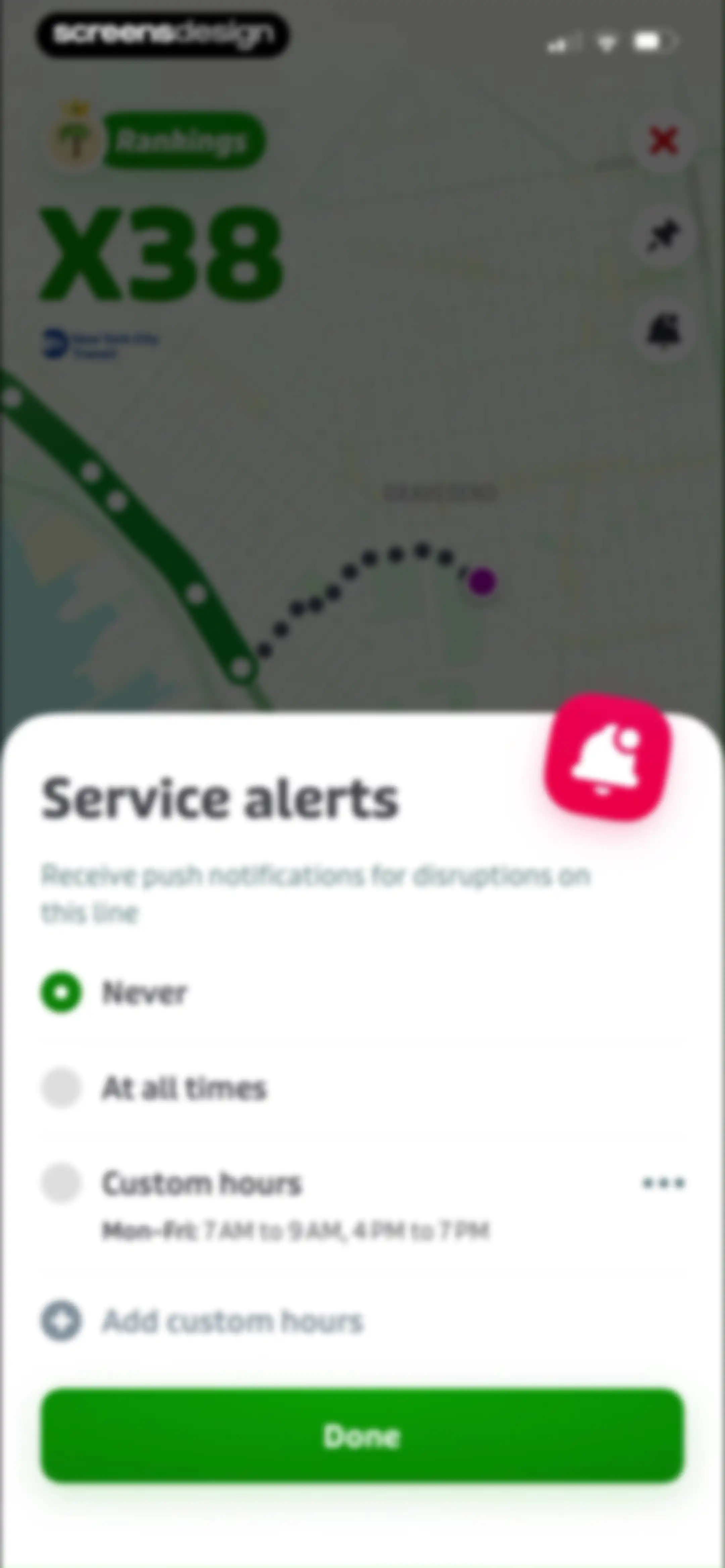 Transit • Subway & Bus Times screen 53