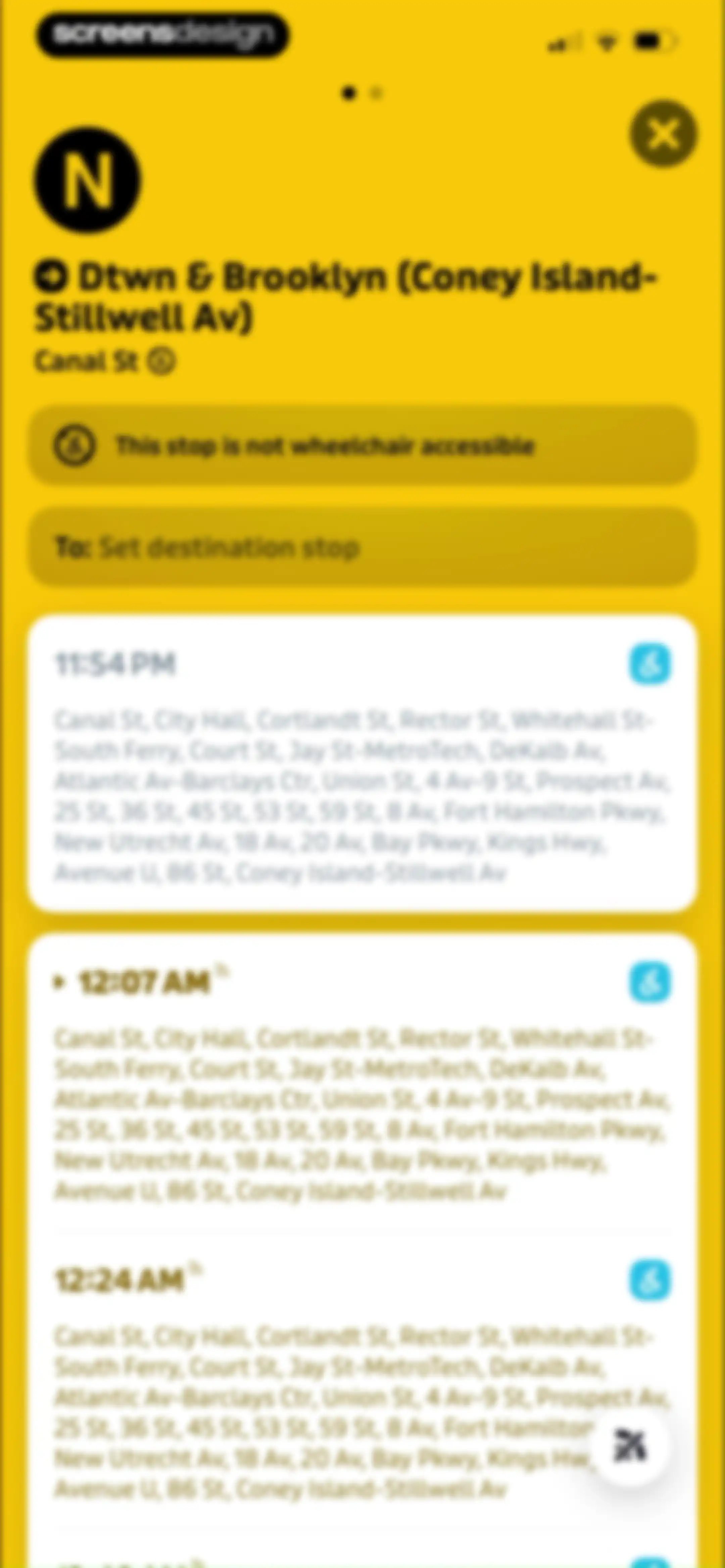 Transit • Subway & Bus Times screen 41
