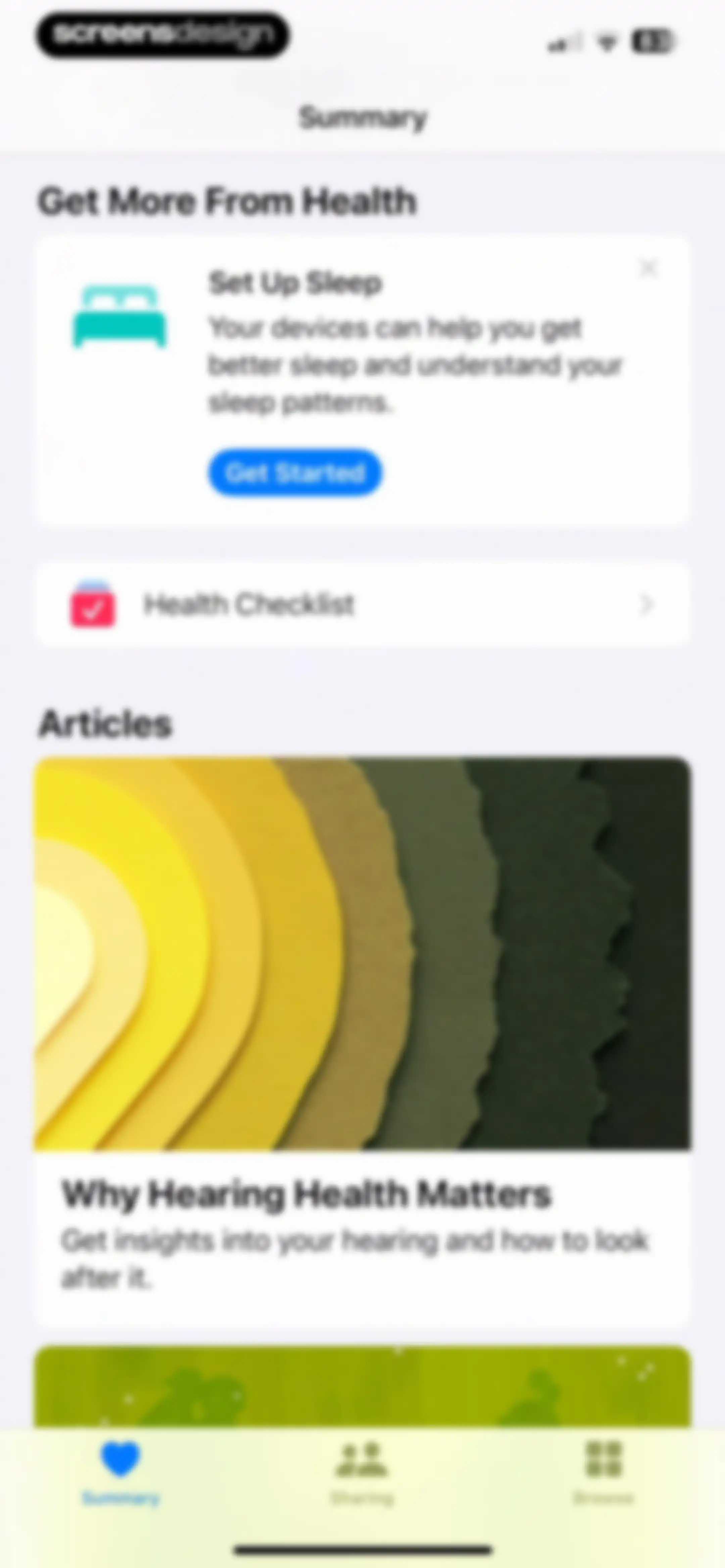 Apple Health screen 155