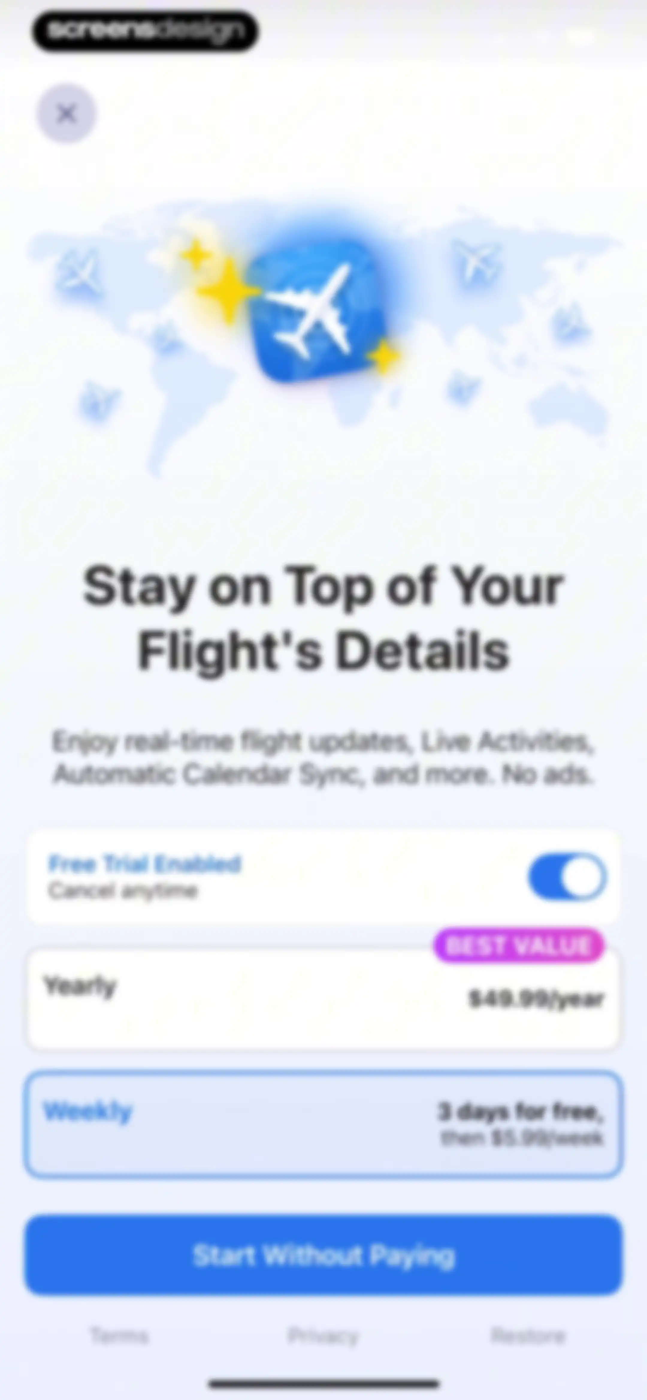 Flight Tracker + screen 8