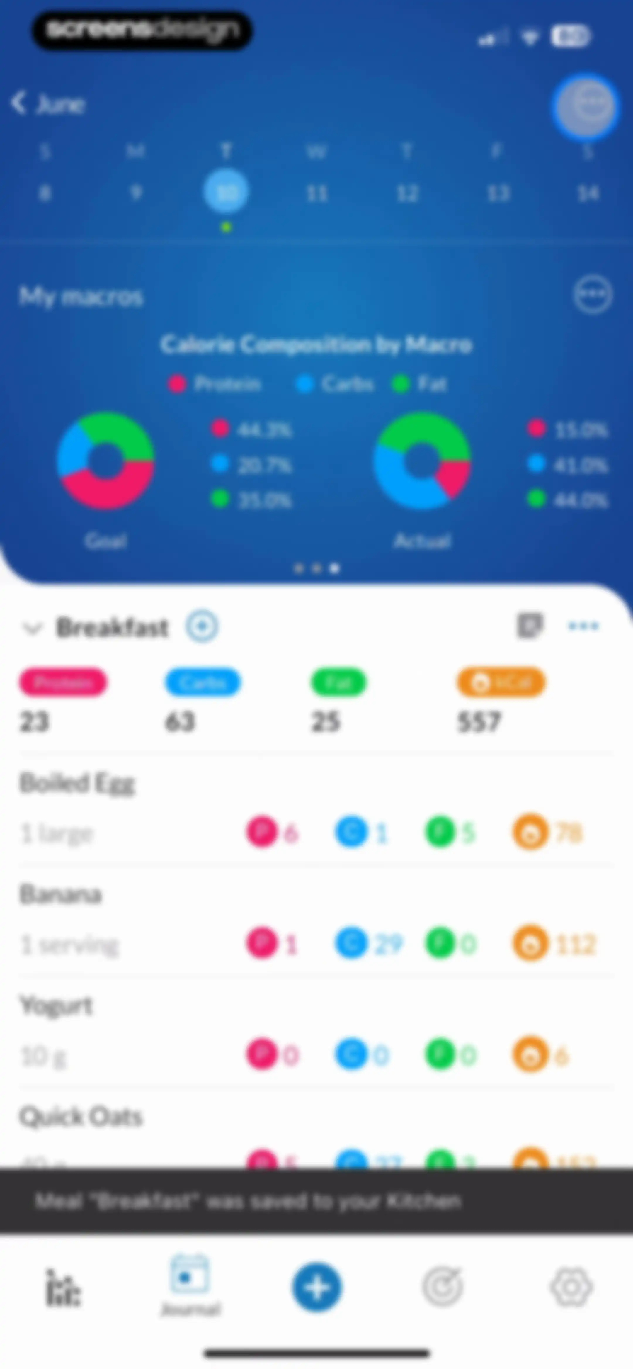 MacrosFirst - Macro Tracker screen 97