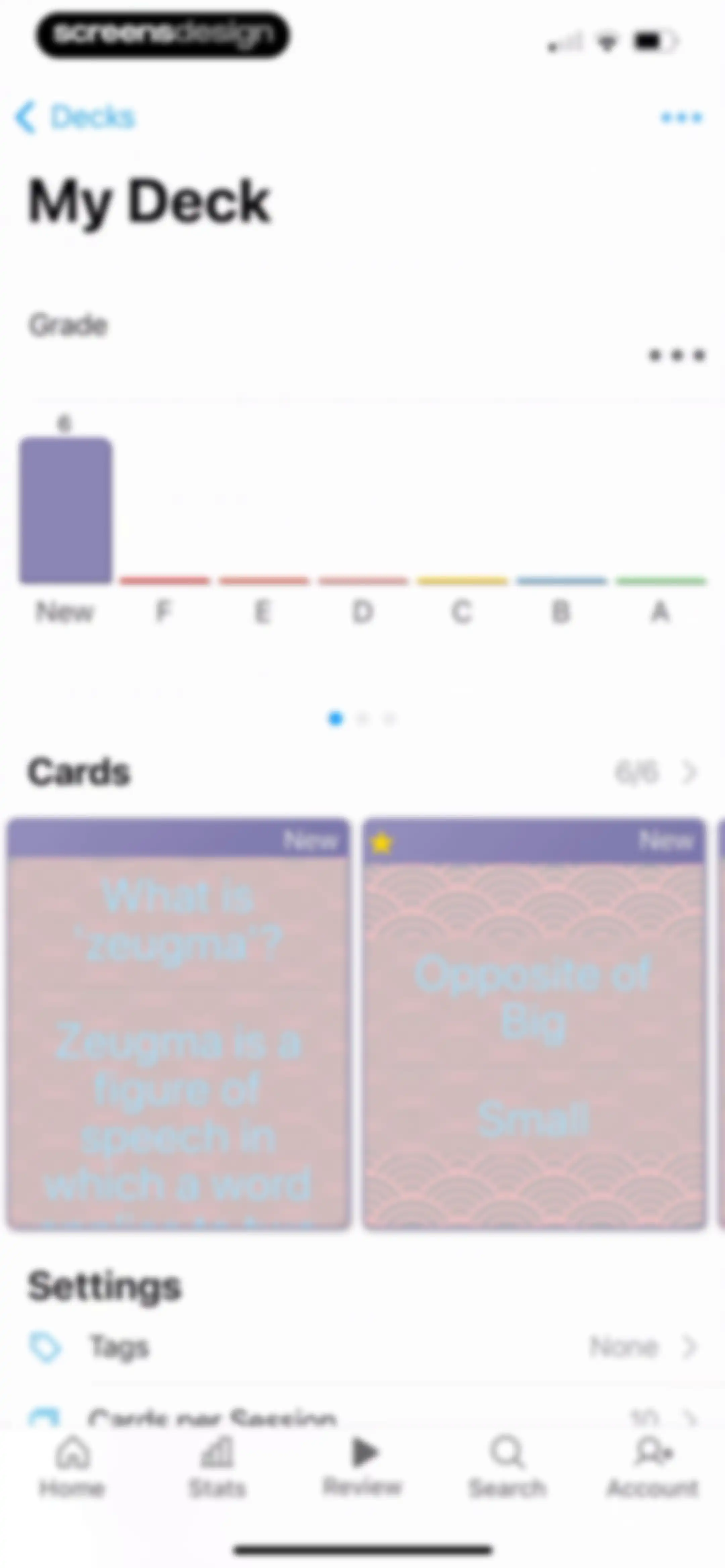 AlgoApp - Flashcards screen 68