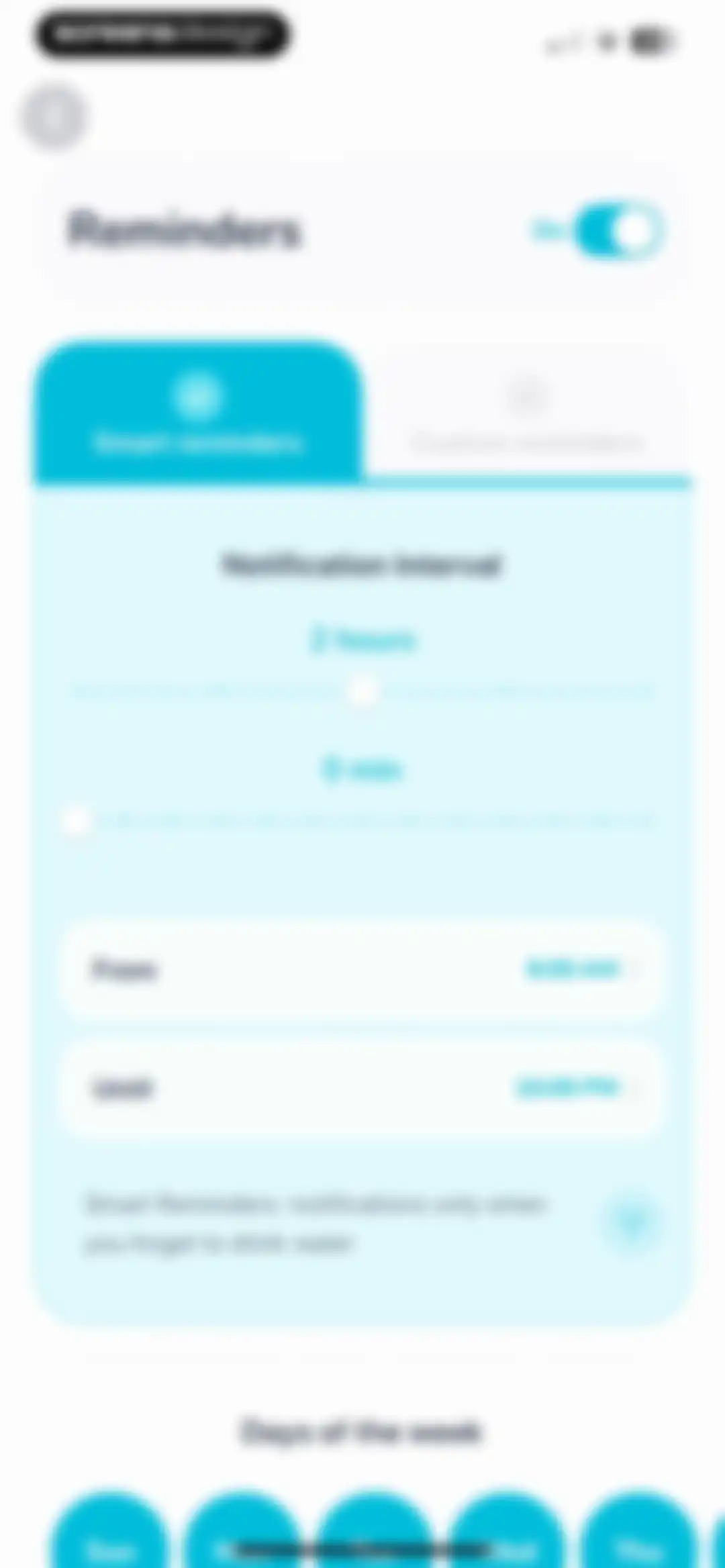 Water tracker Waterllama screen 78