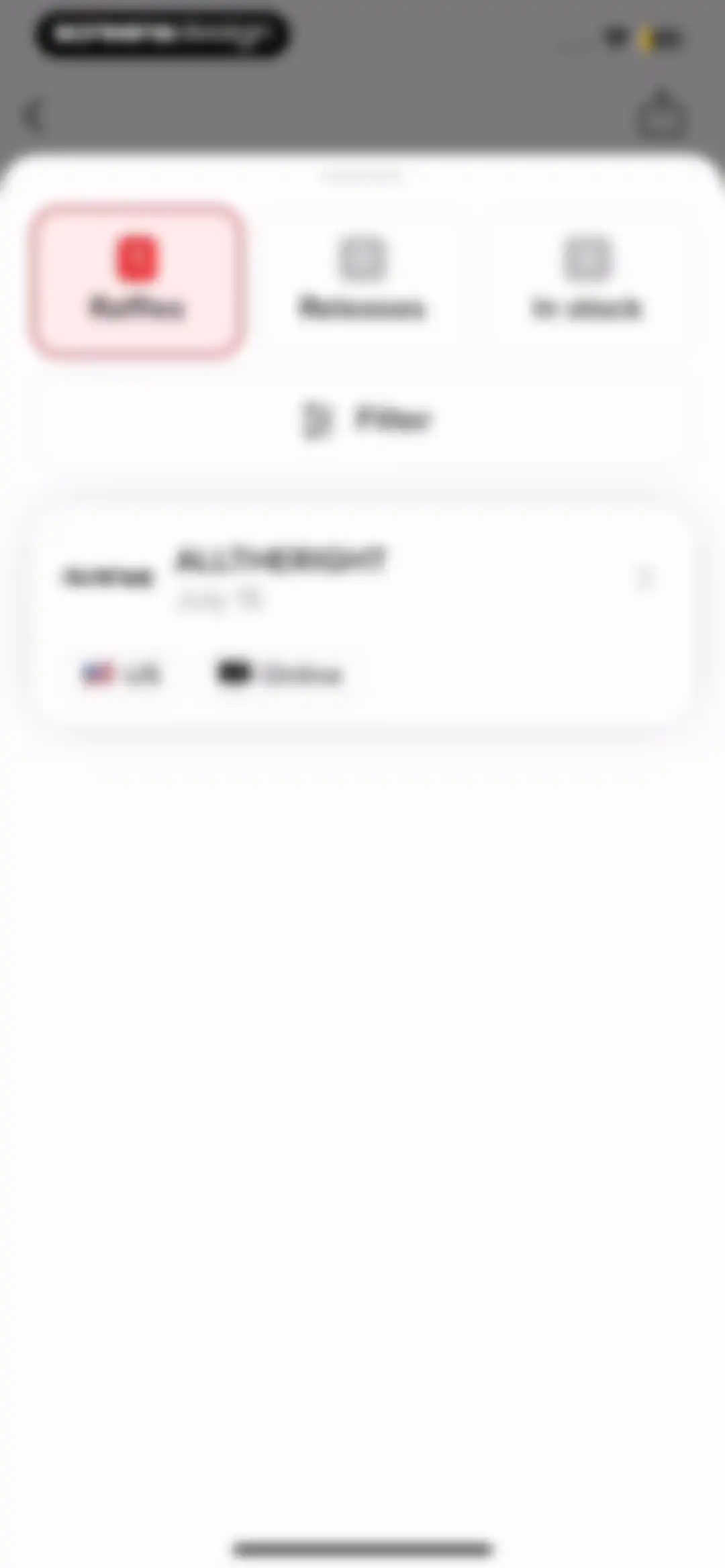 Sneakers Drops: Release＋Raffle screen 18