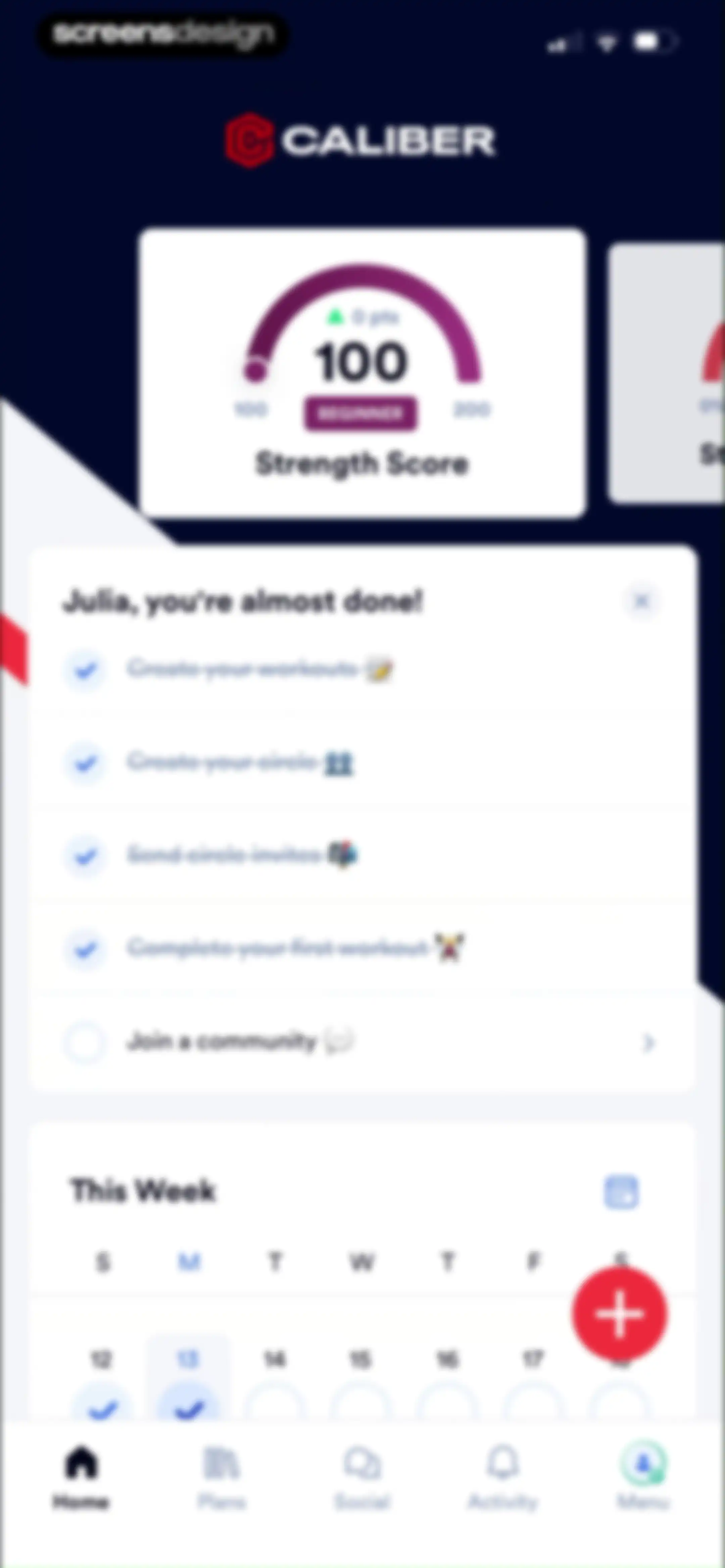 Caliber: Strength Training screen 81