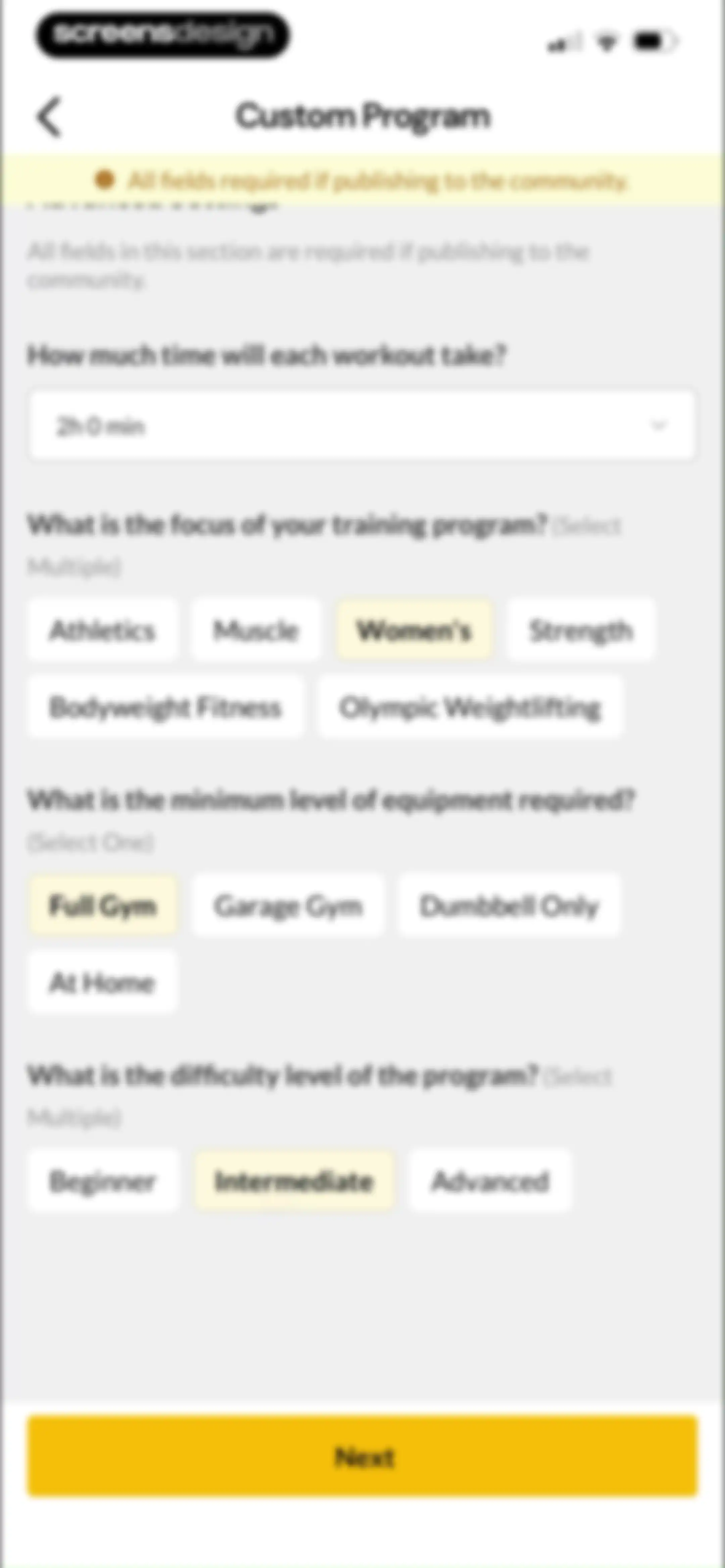 Boostcamp: Workout Programs screen 113