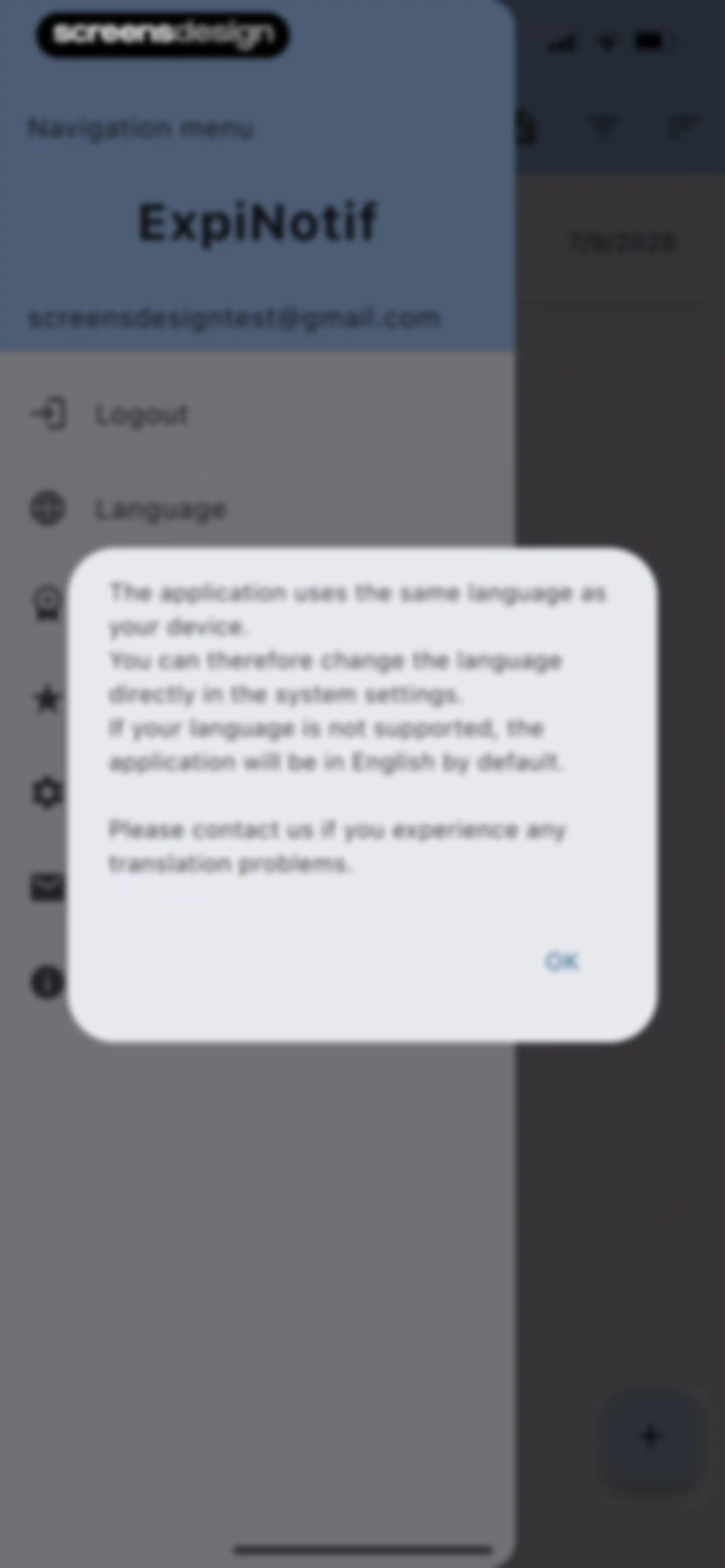 ExpiNotif: Expiration dates screen 37
