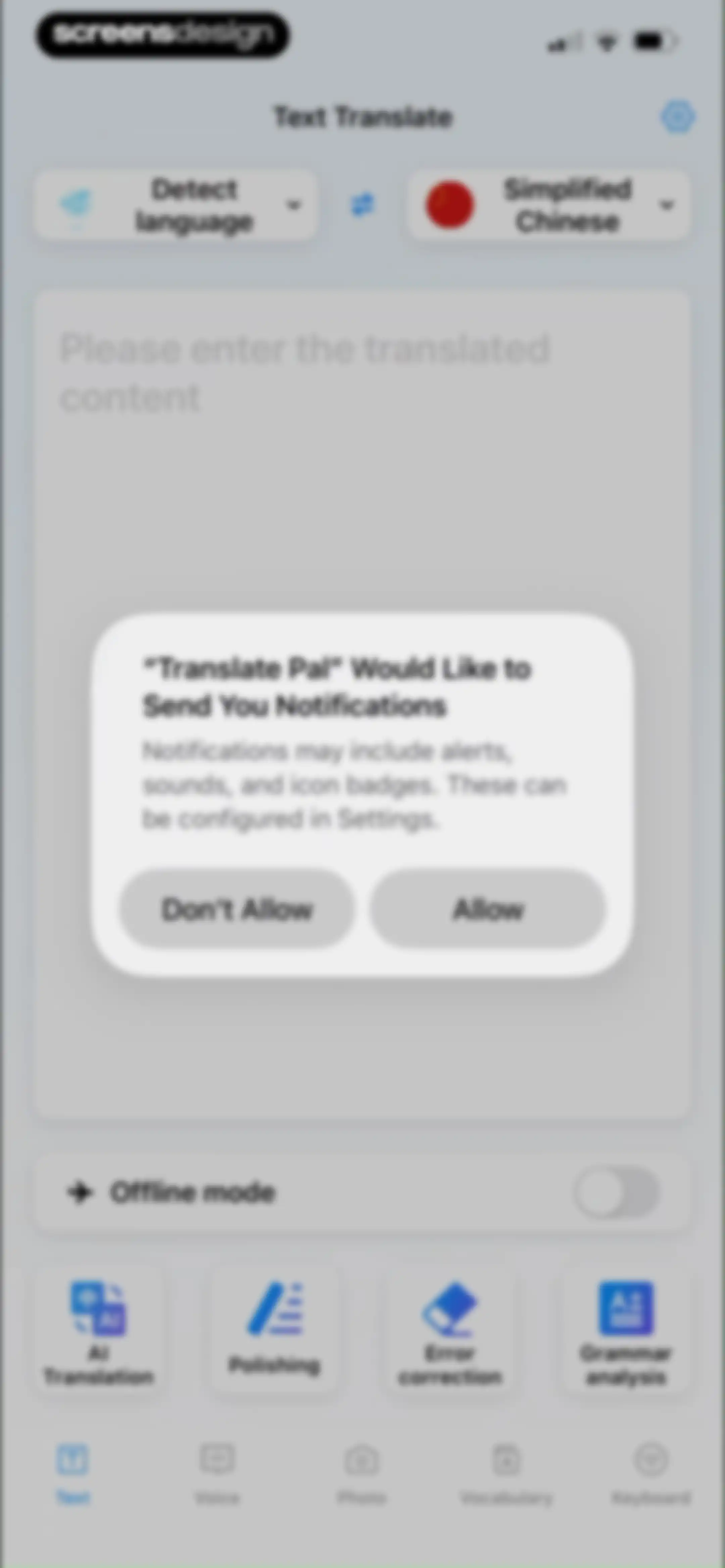 Translate Pal, Translate App screen 11