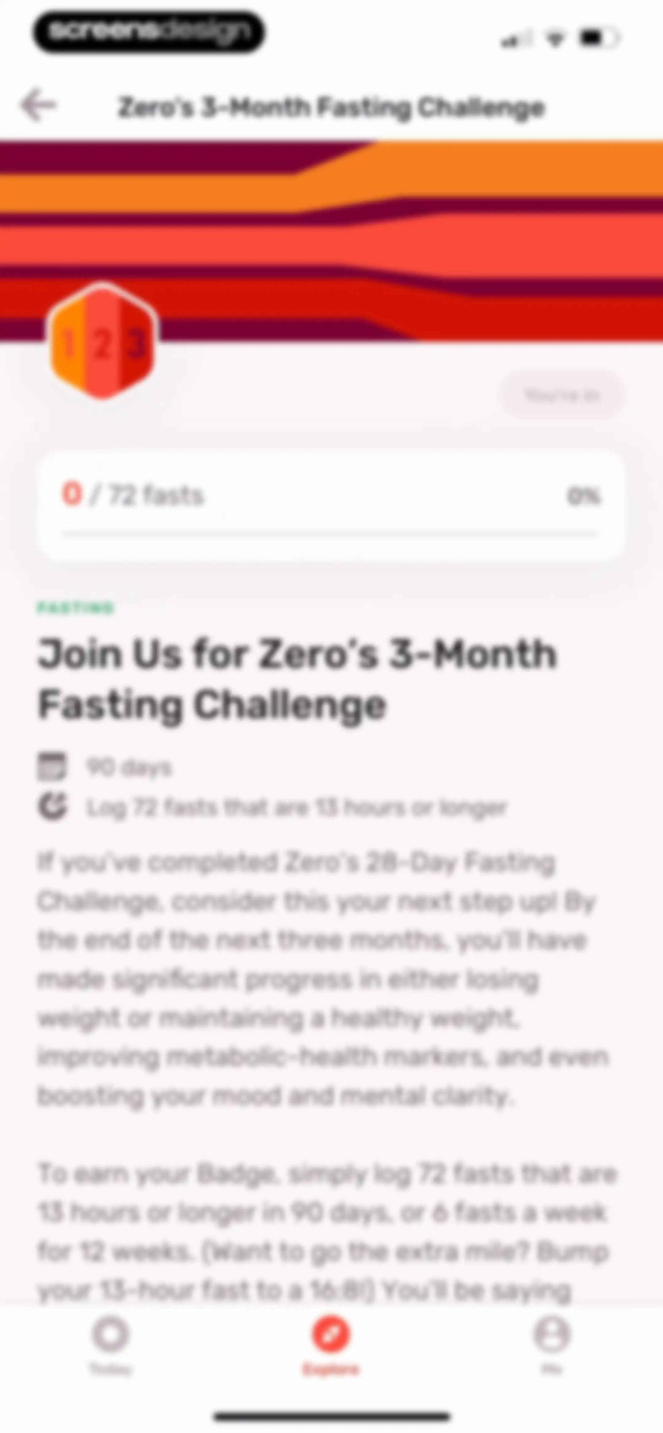 Zero: Fasting & Food Tracker screen 63