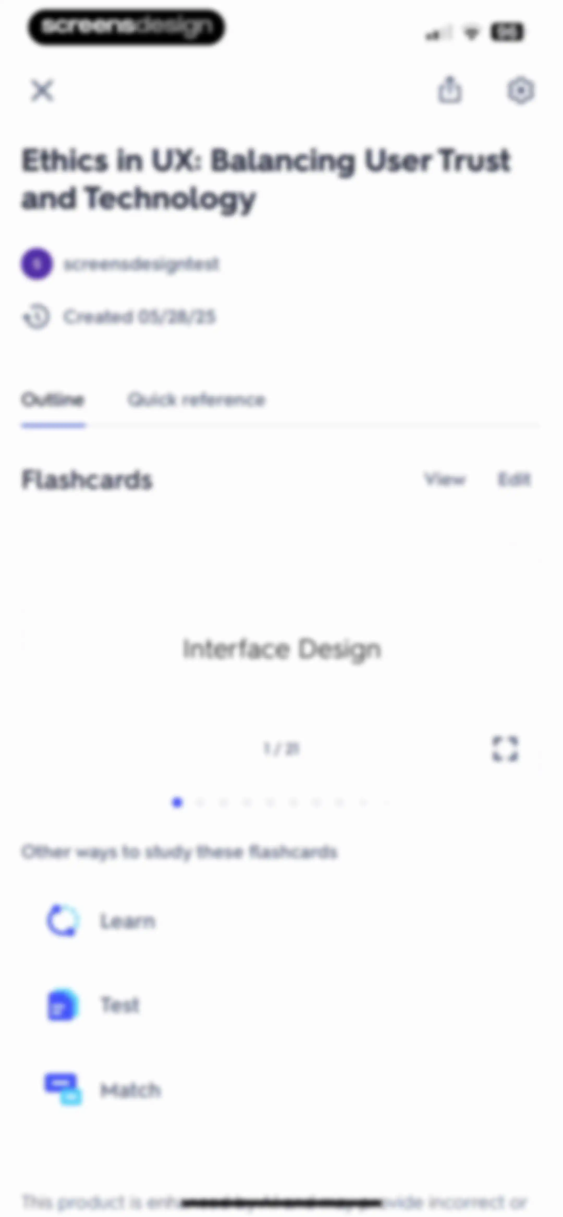 Quizlet: More than Flashcards screen 46