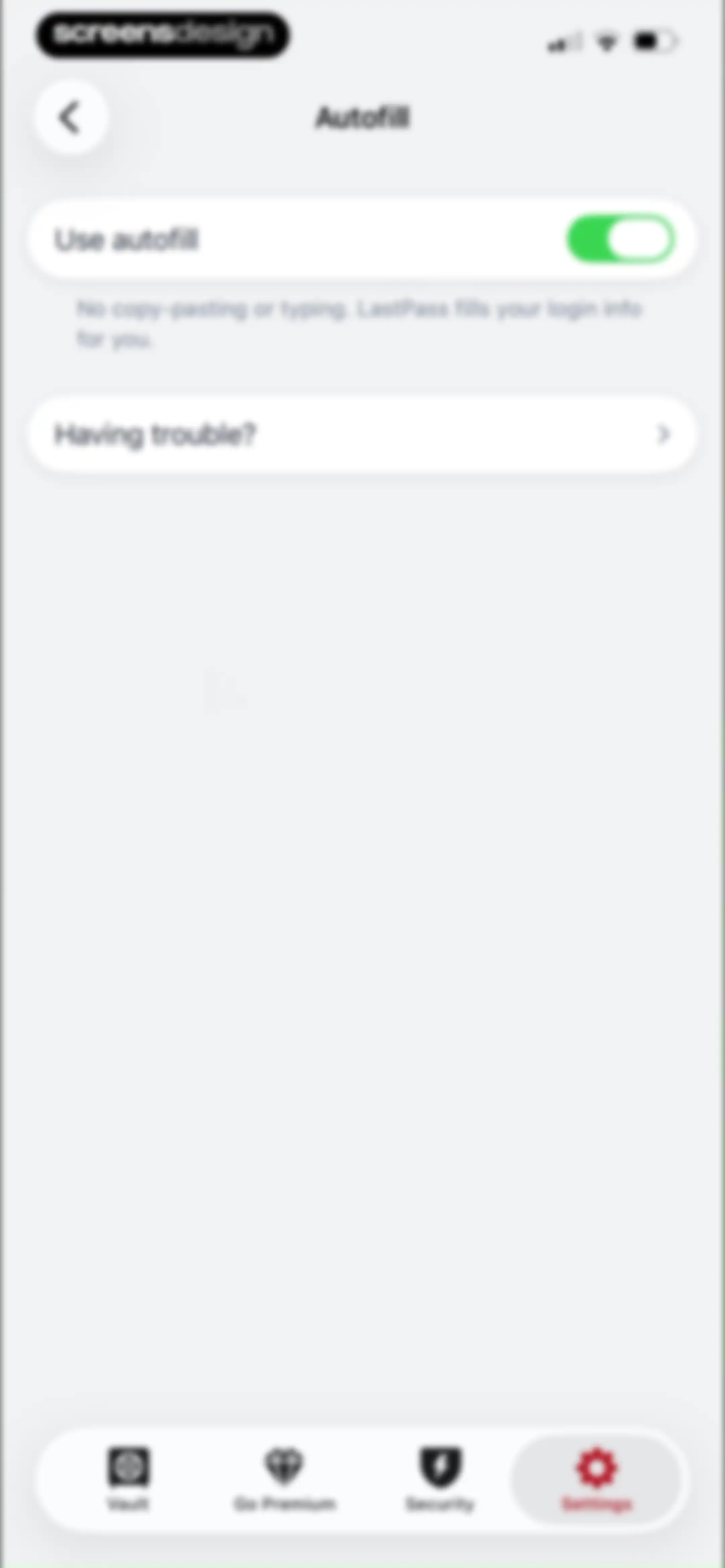 LastPass Password Manager screen 86