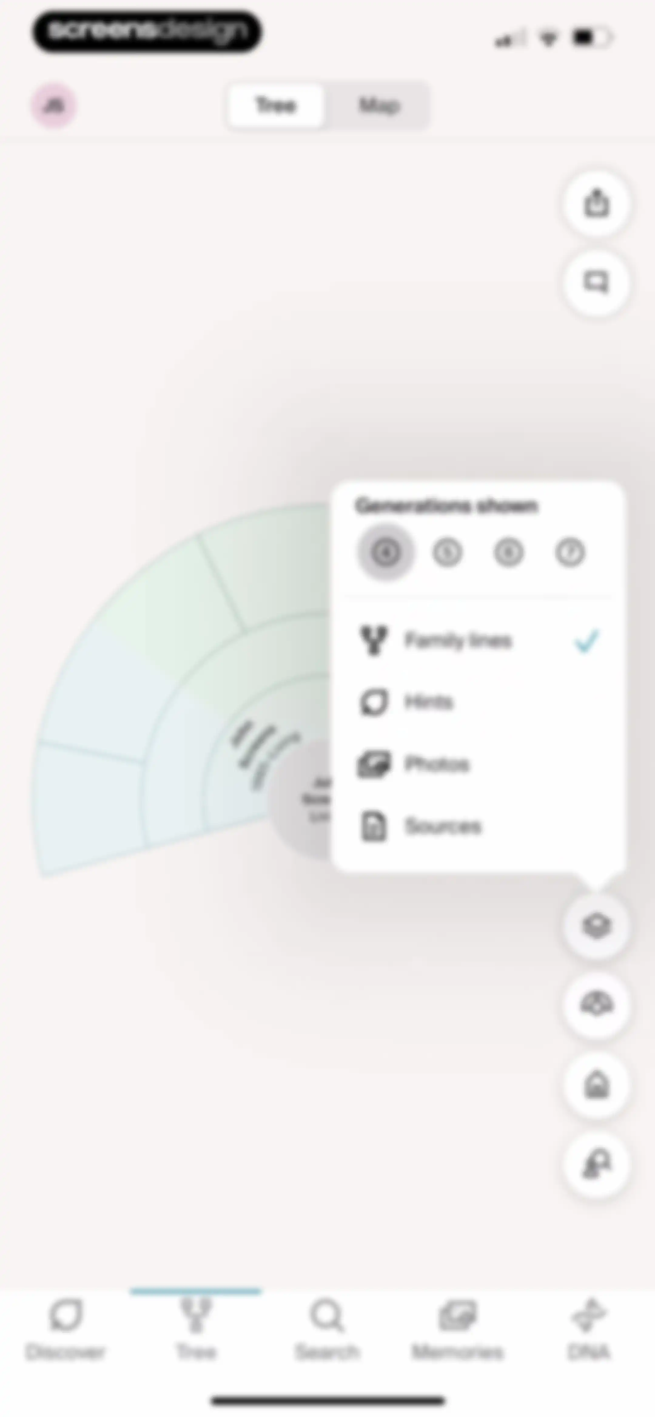 Ancestry: Family History & DNA screen 133