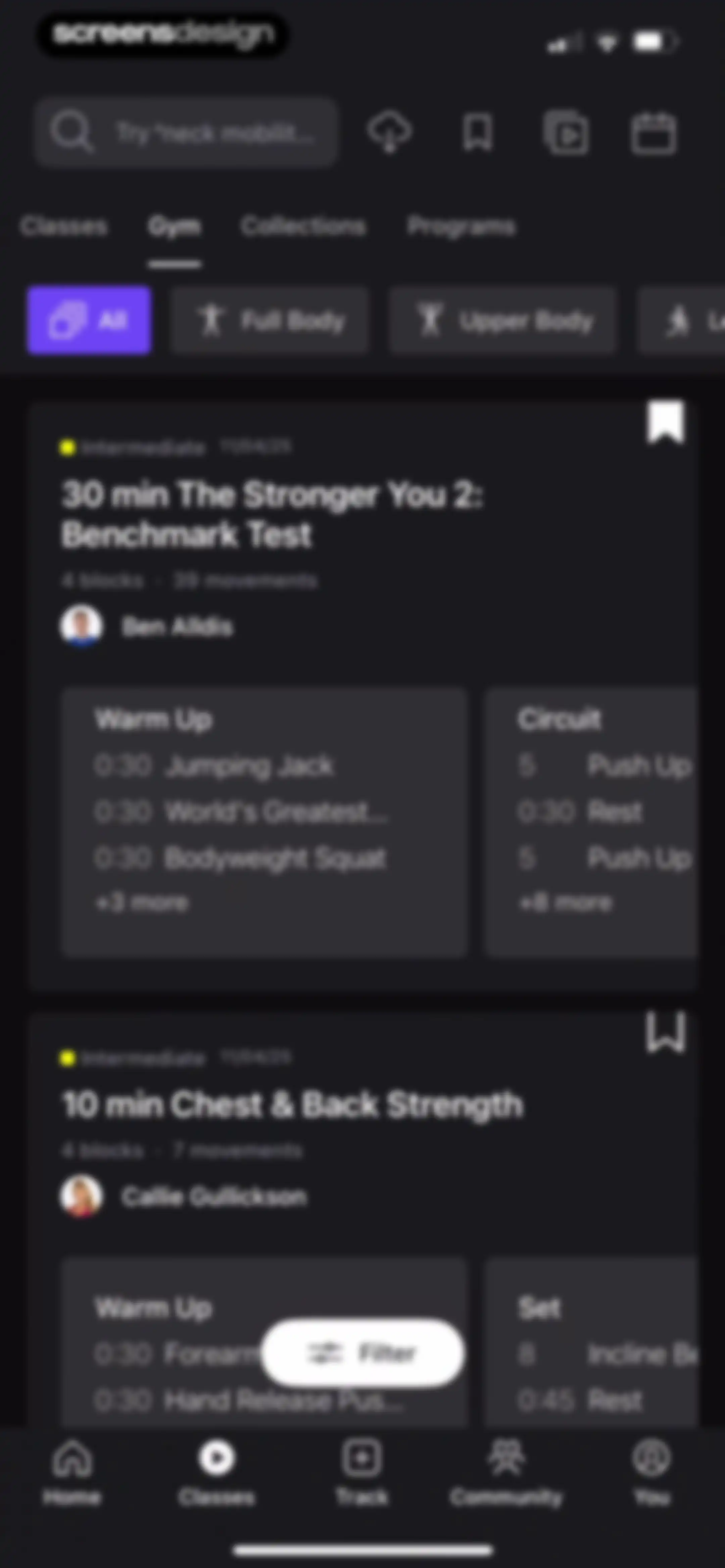 Peloton: Fitness & Workouts screen 170