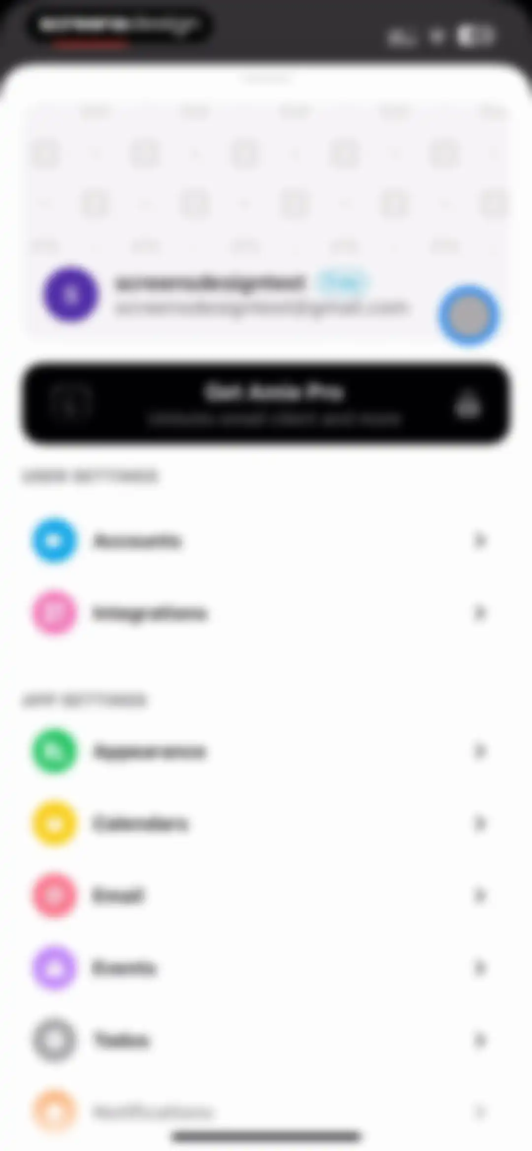 Amie - Todos, calendar screen 66