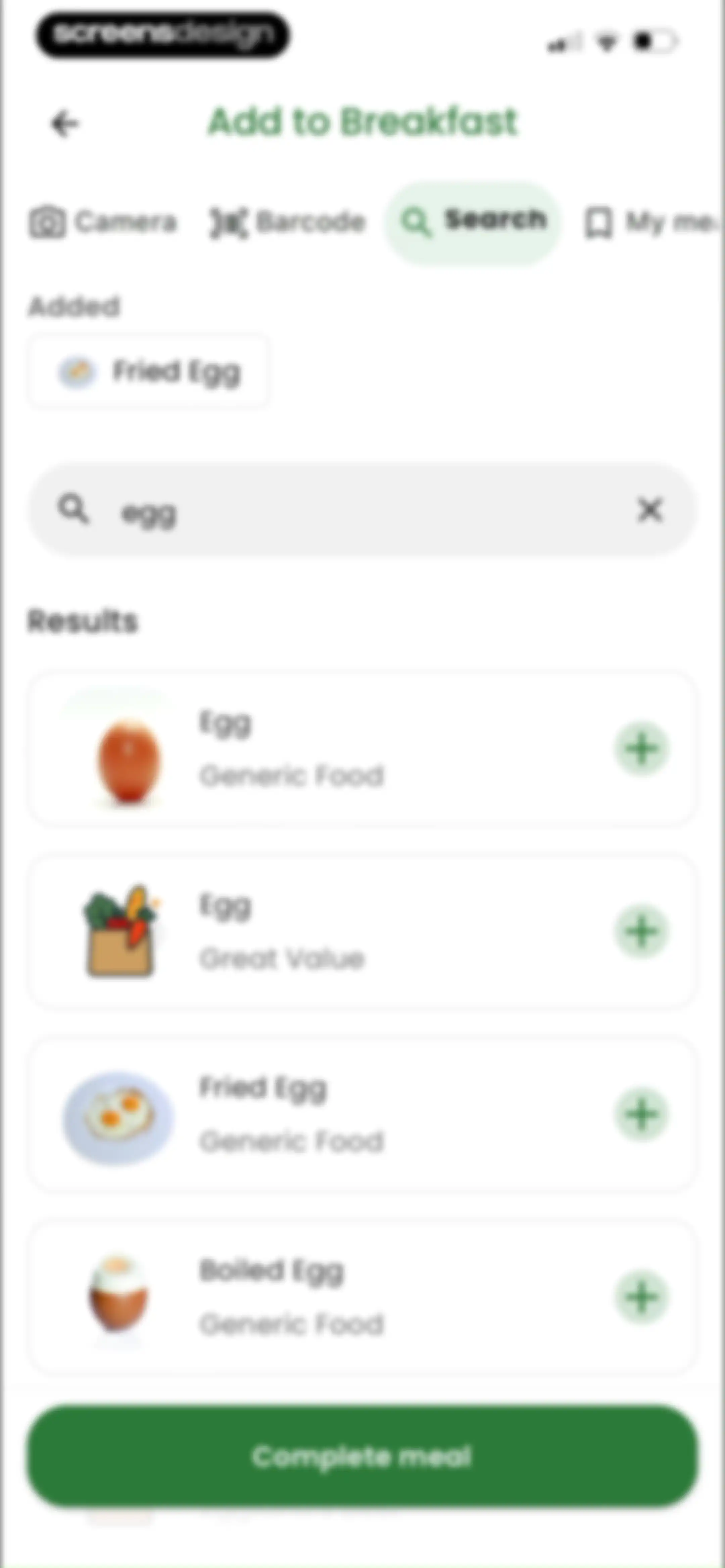 Diabetes food tracker - Gococo screen 64