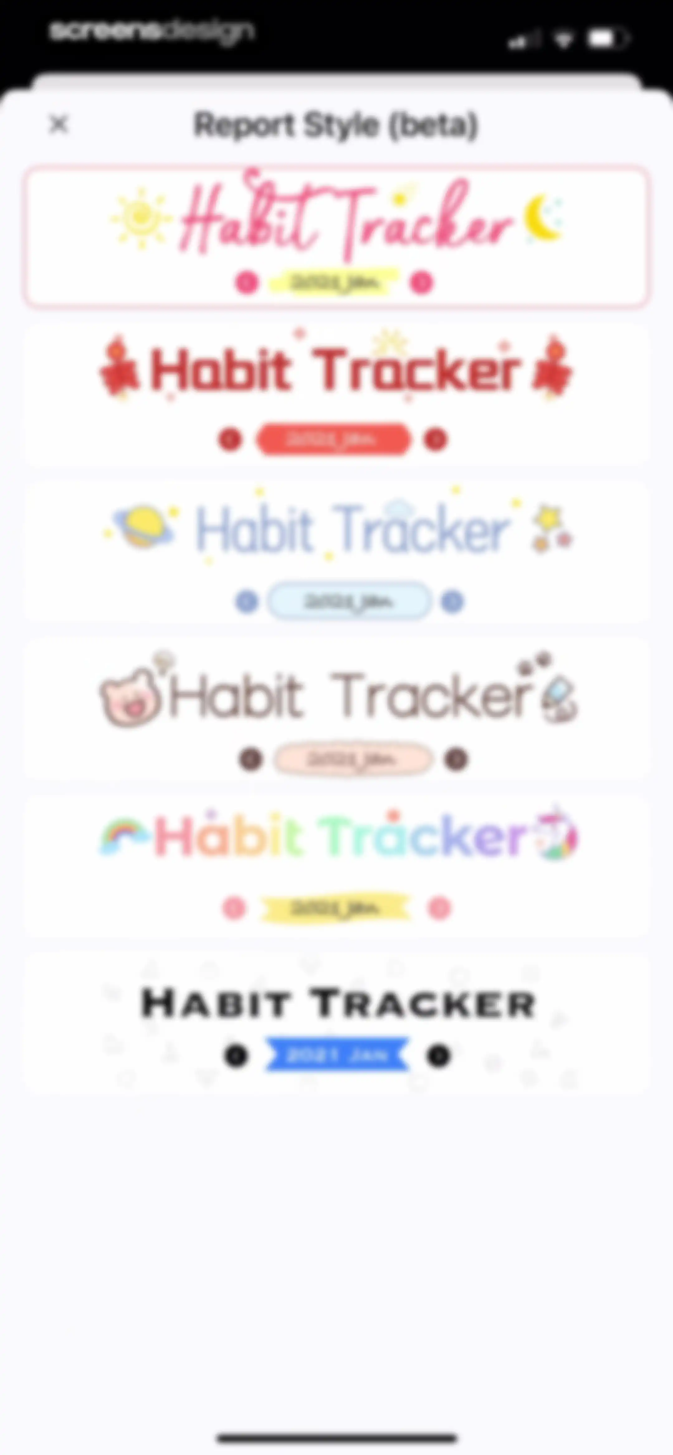 Habit Tracker screen 143