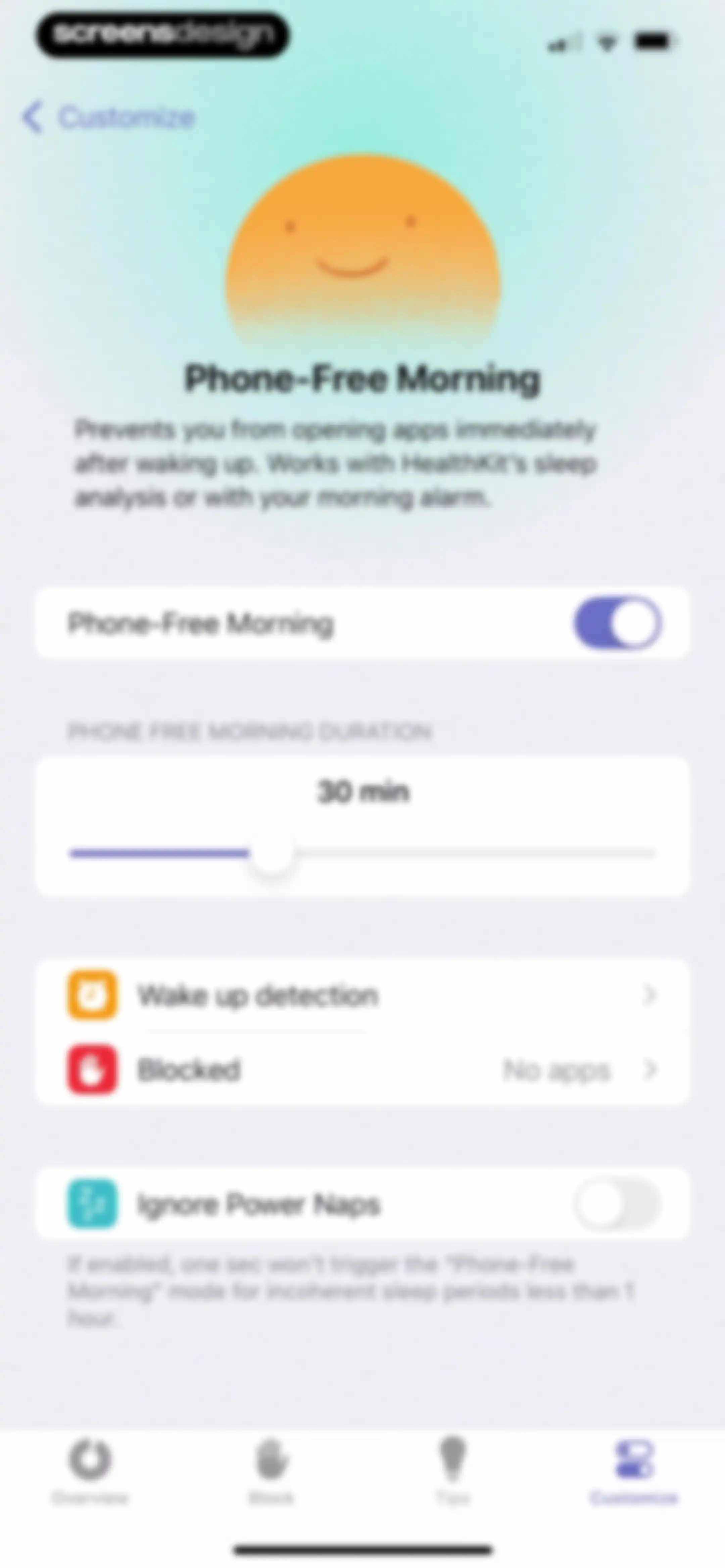 one sec | screen time + focus screen 104