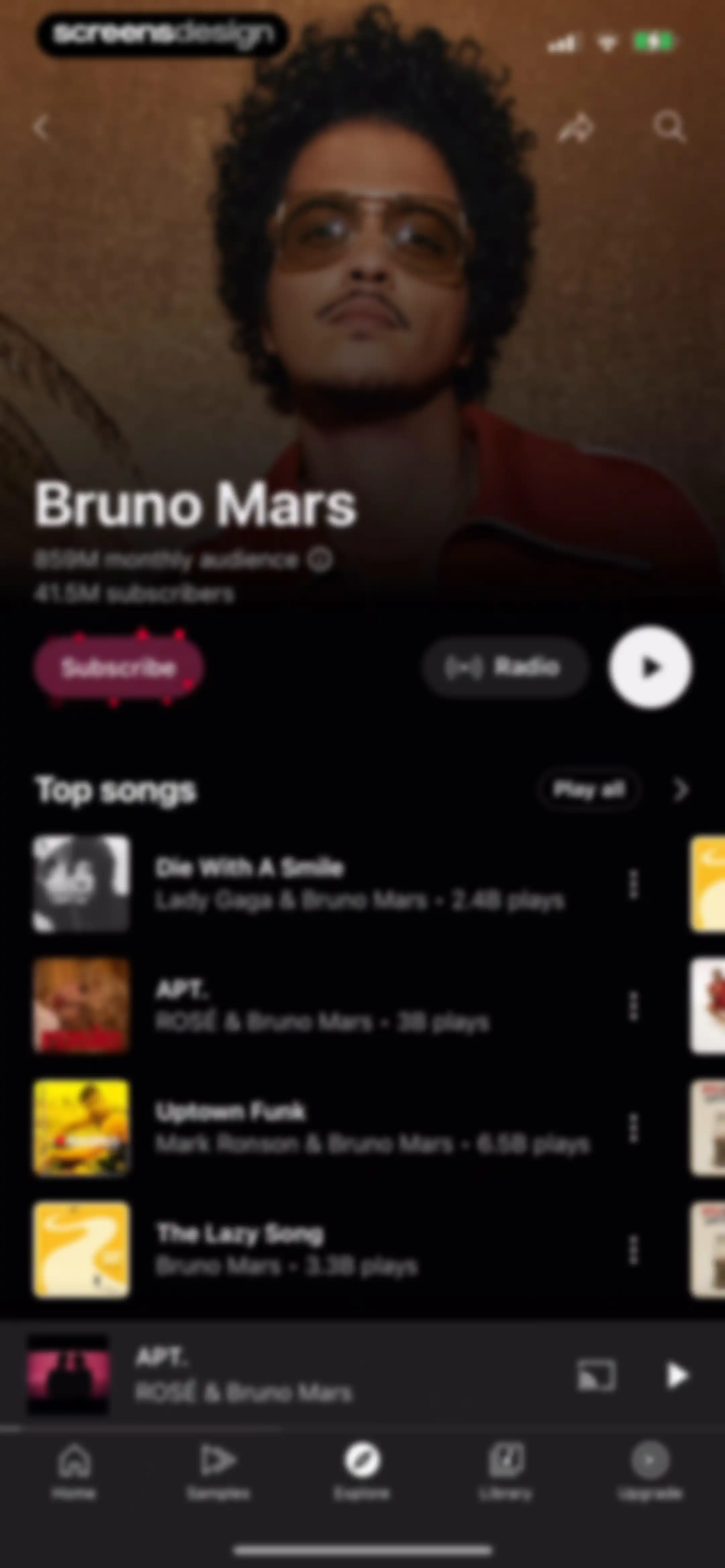 YouTube Music screen 118