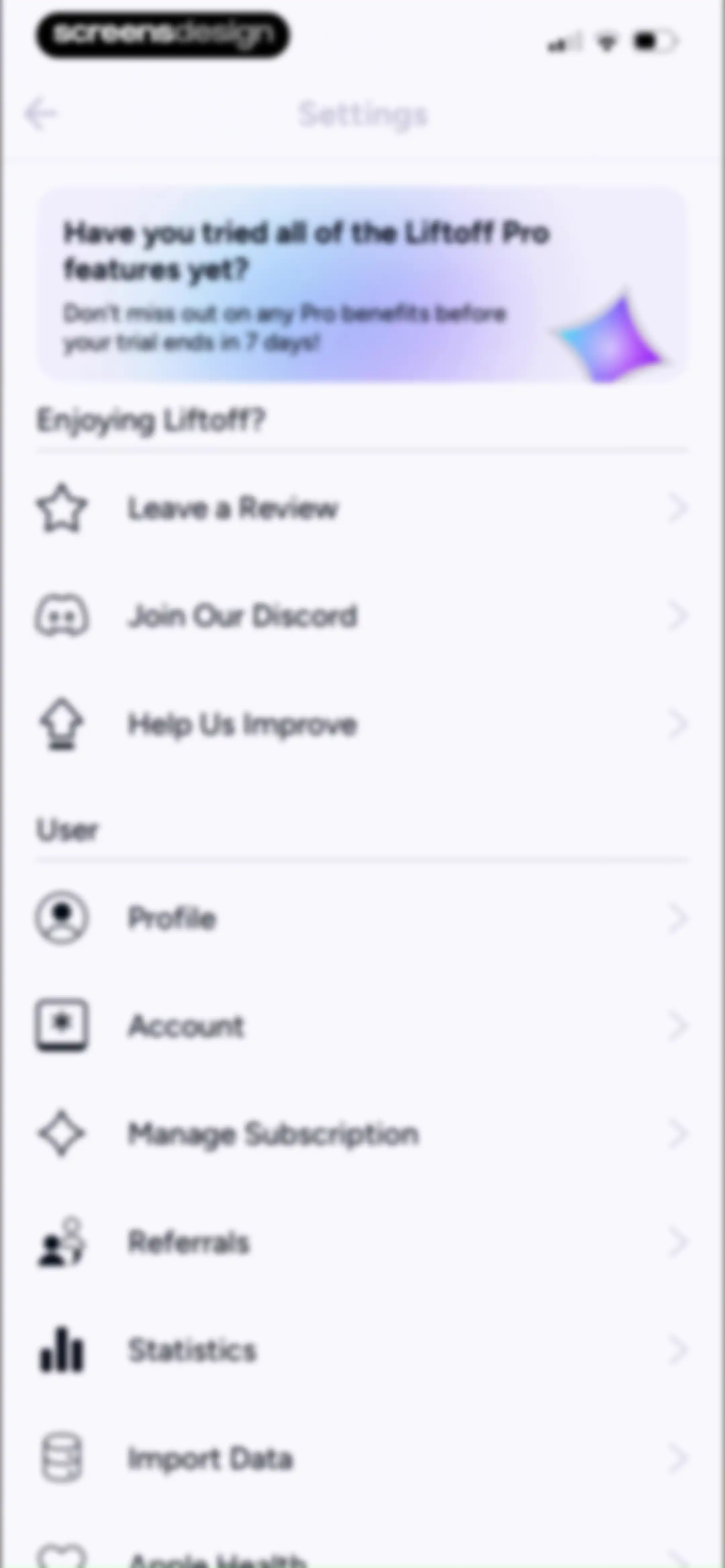 Liftoff - Ranked Gym Workouts screen 295
