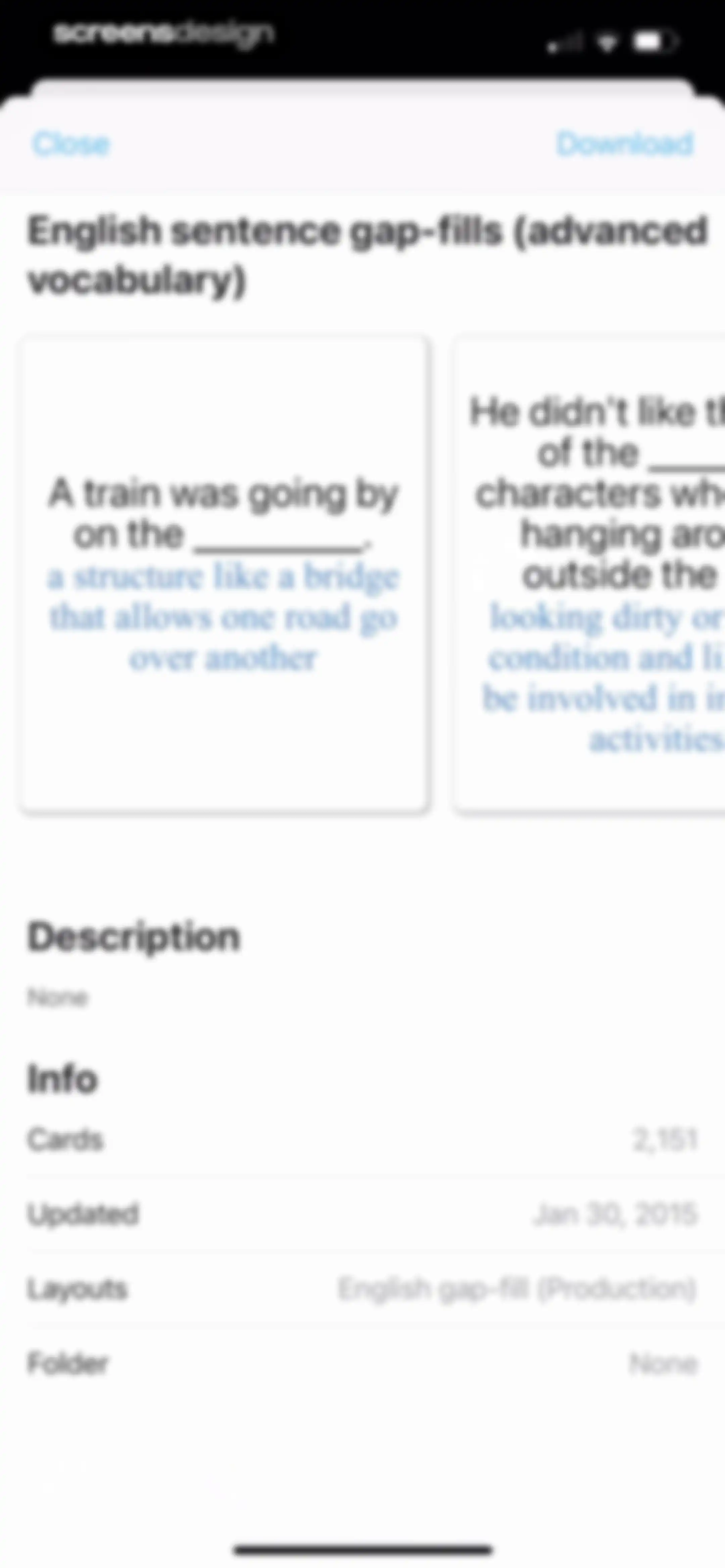 AlgoApp - Flashcards screen 99