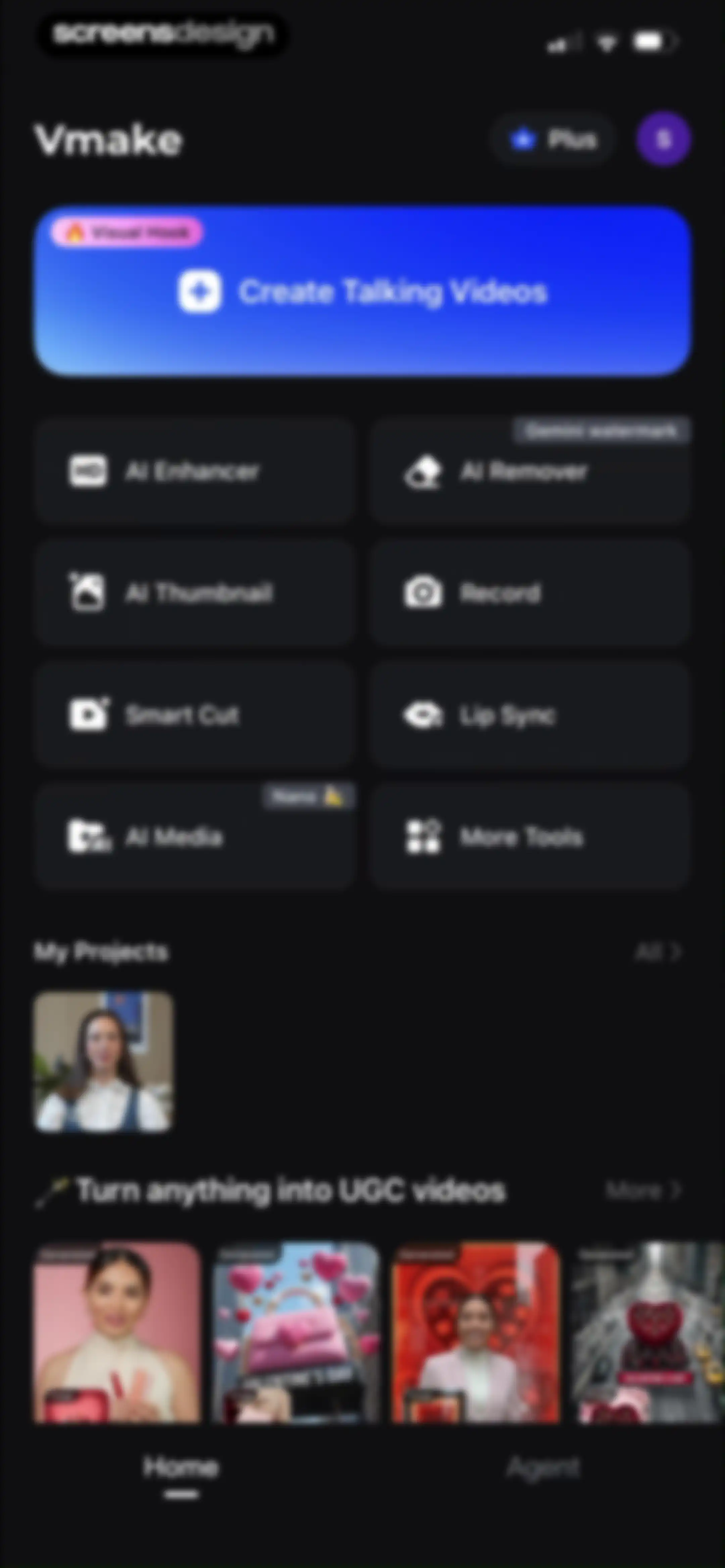 Vmake Labs: create viral video screen 122