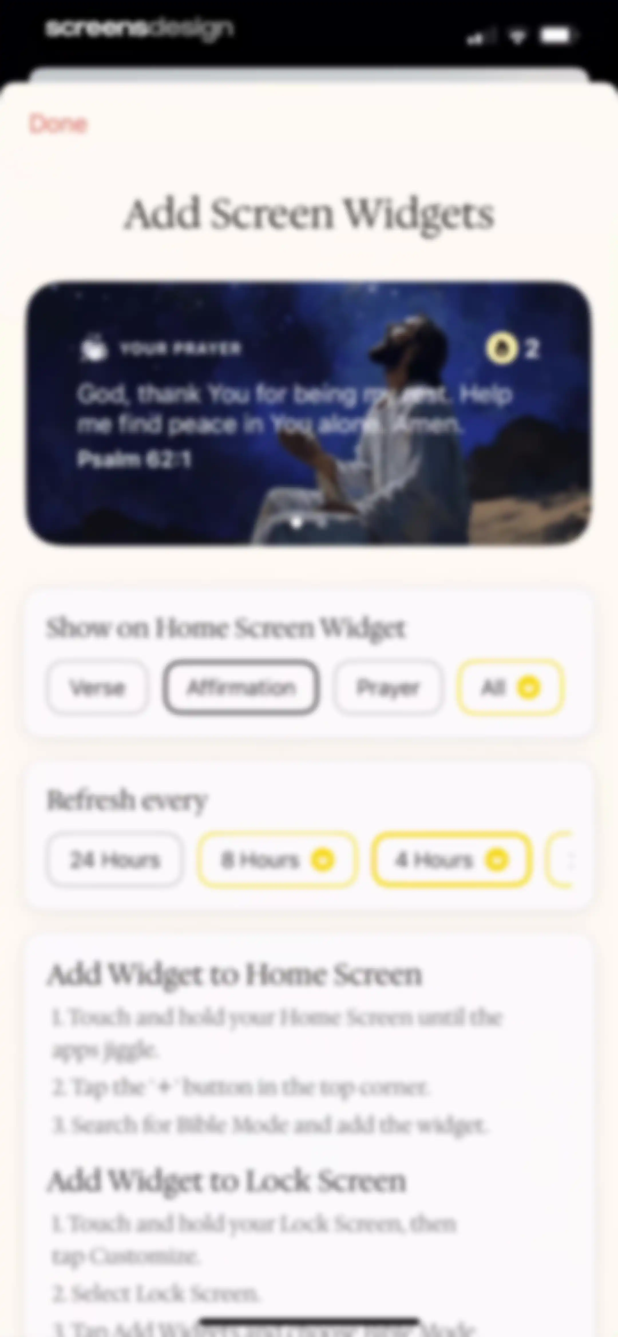 Bible Mode: Reduce Screen Time screen 122