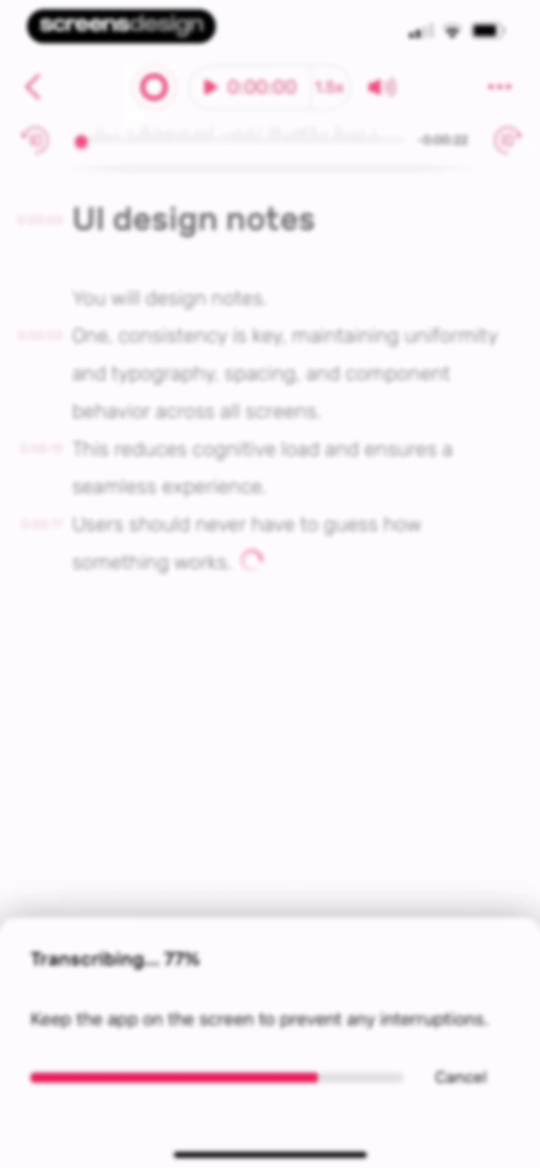 Noted: Record & AI Transcribe screen 67