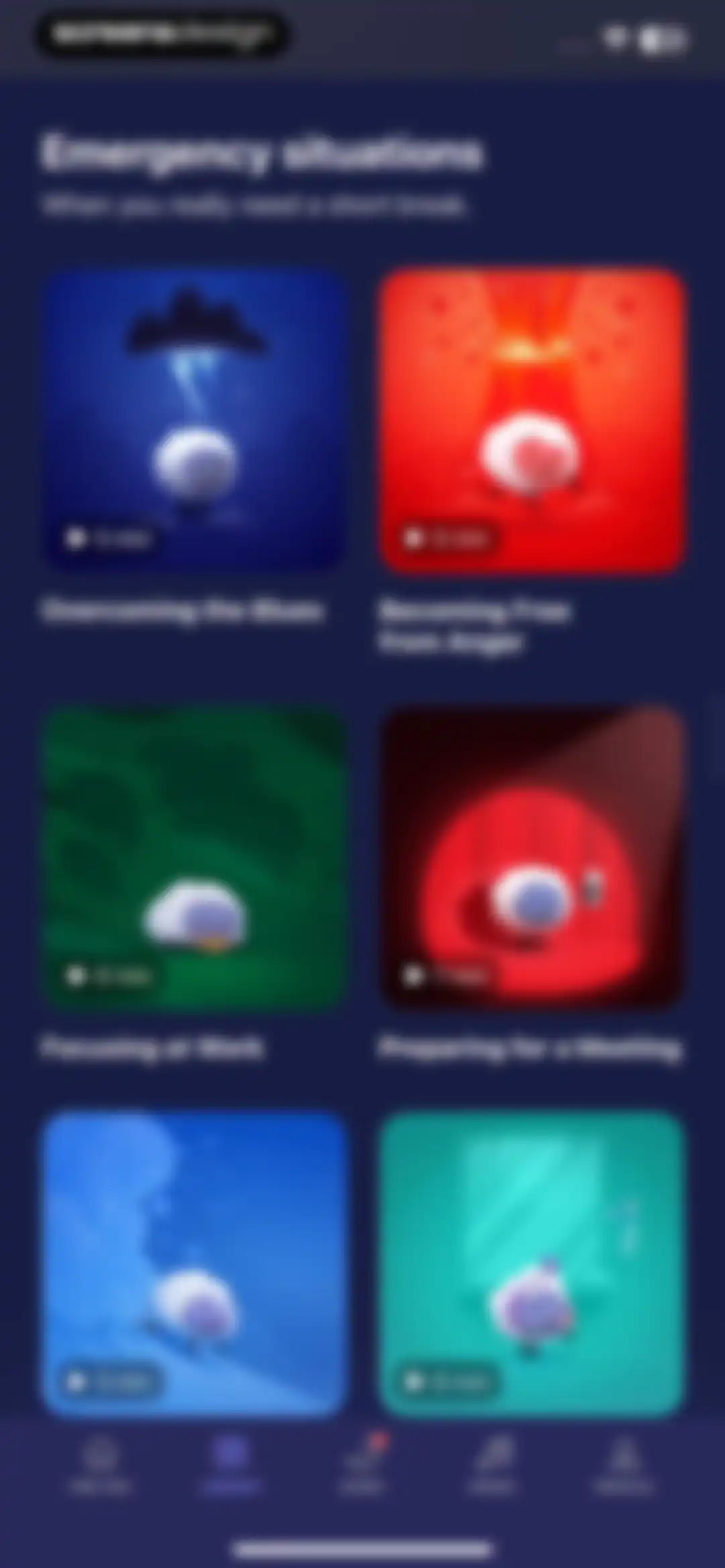 Mo Meditation, Sleep, Recovery screen 72