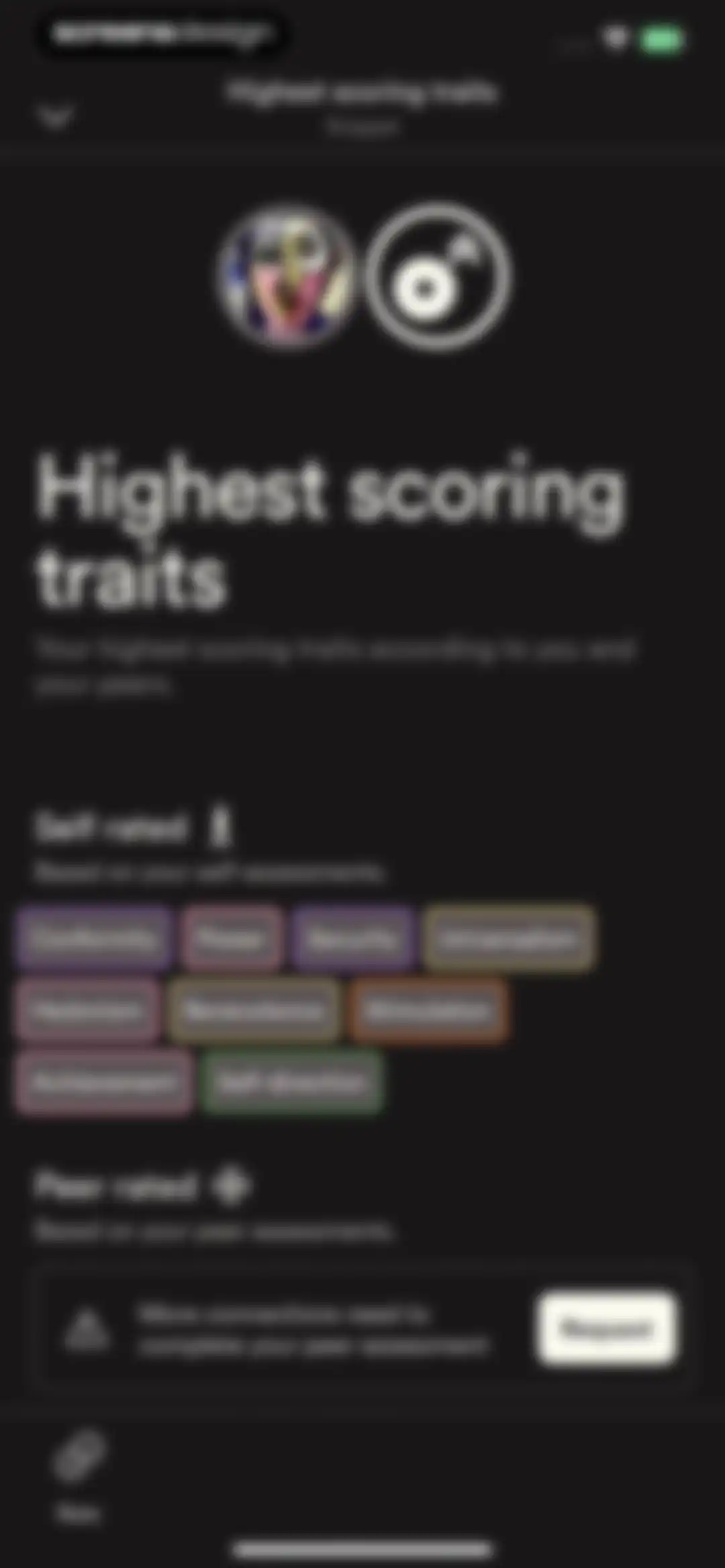 Dimensional: Personality Test screen 149