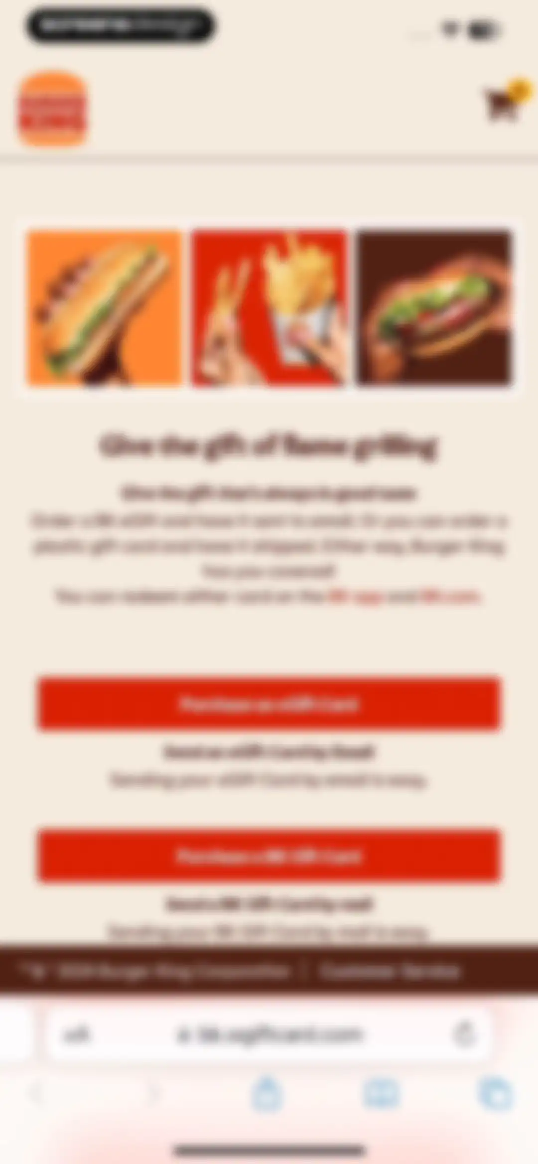 BURGER KING® App screen 92