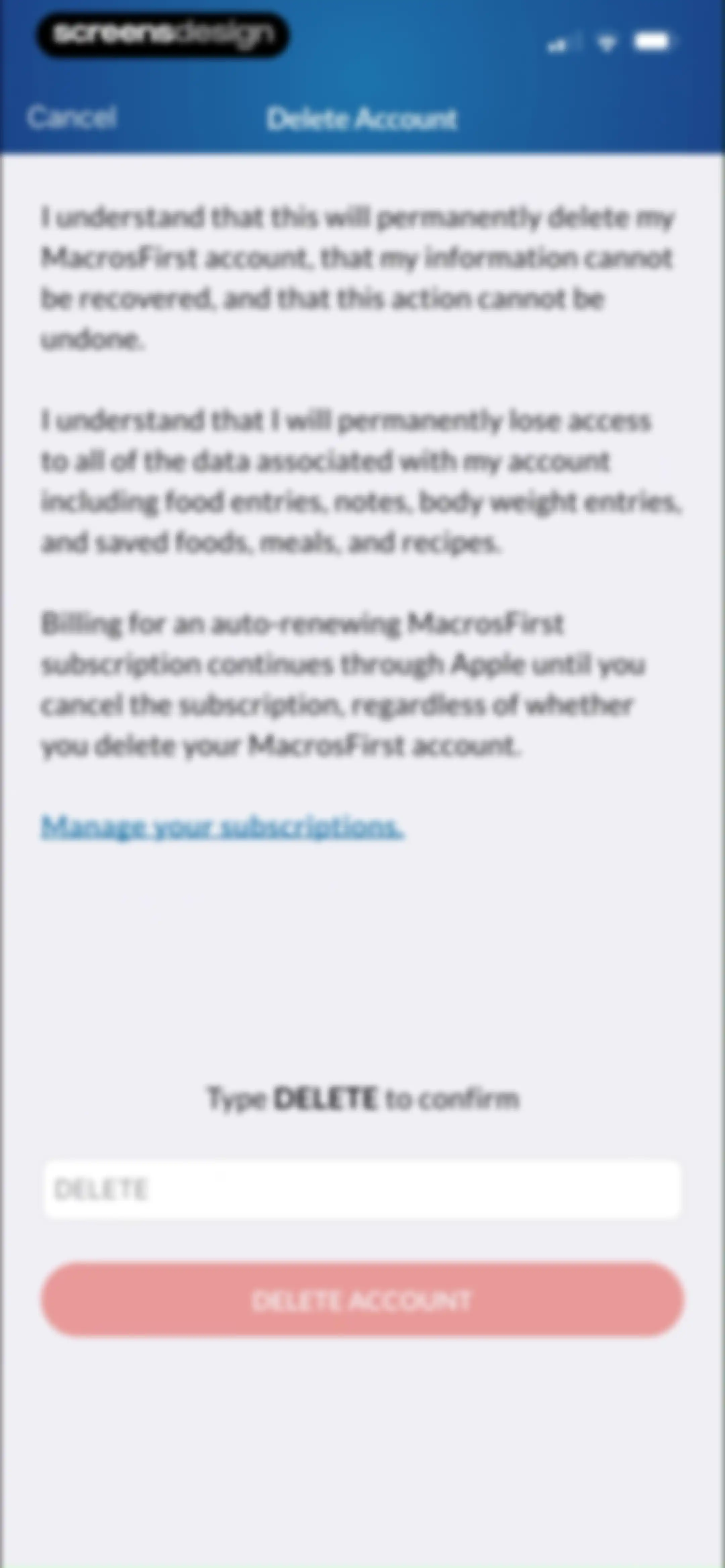 MacrosFirst - Macro Tracker screen 124