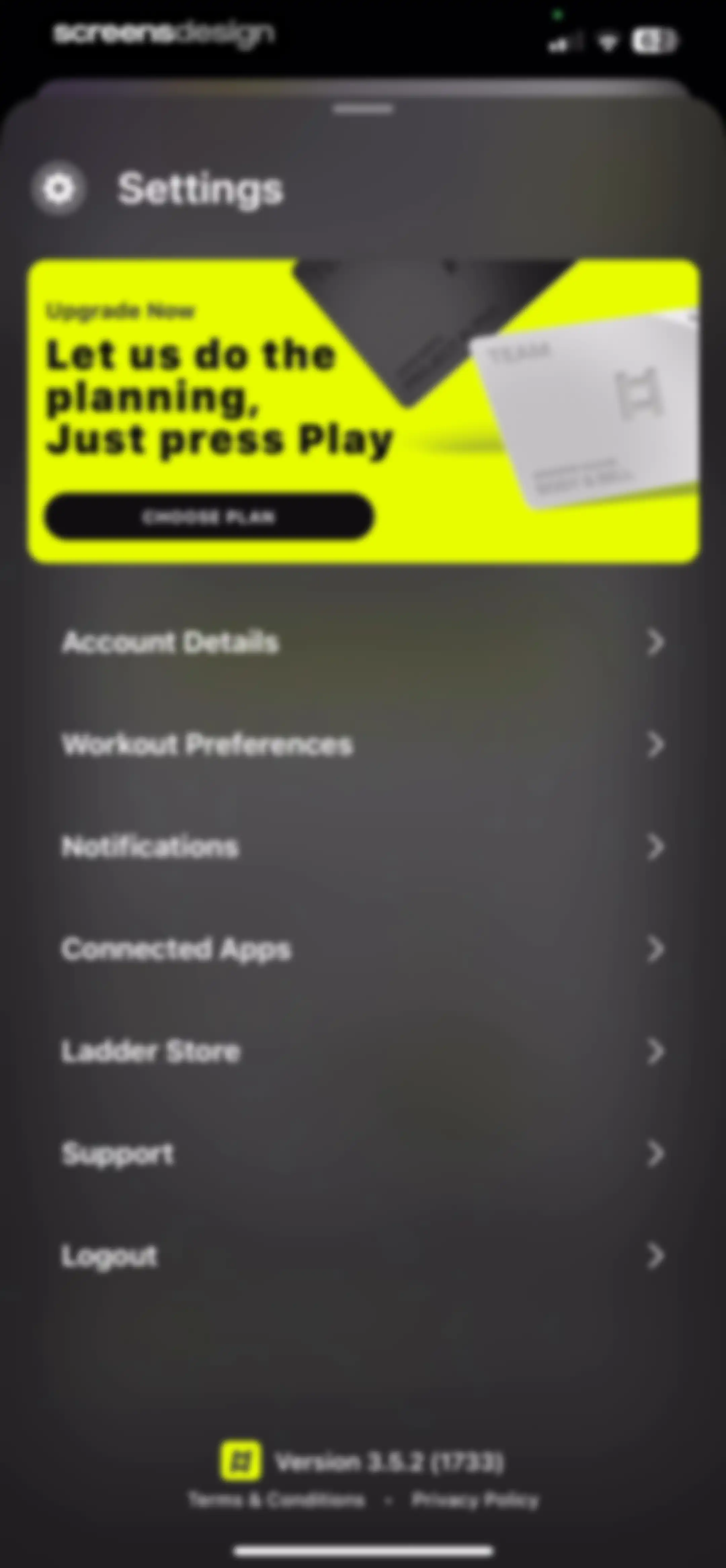 LADDER Strength Training Plans screen 111