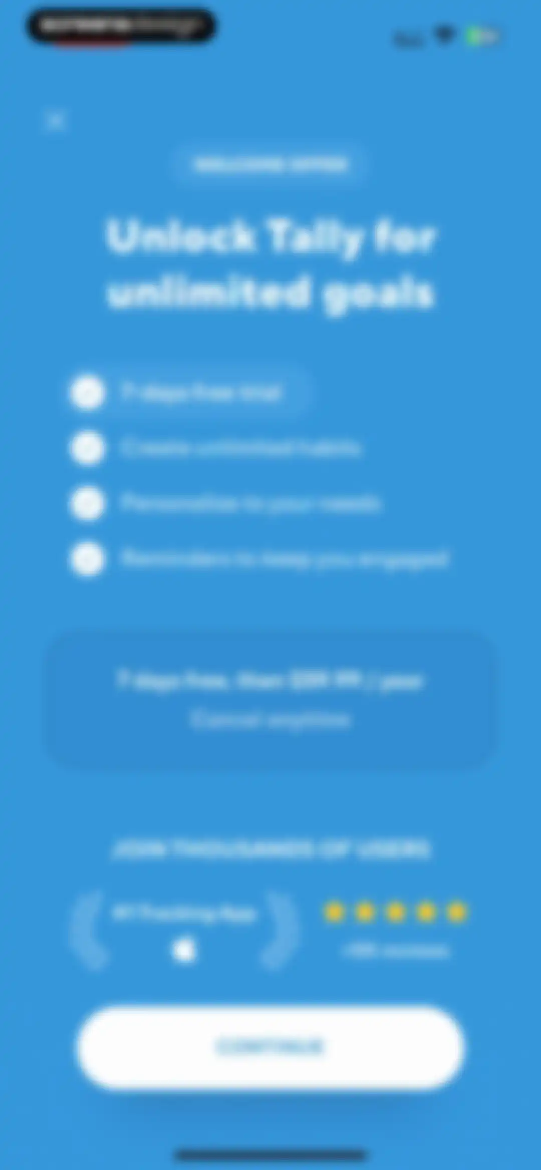 Tally: The Anything Tracker screen 29