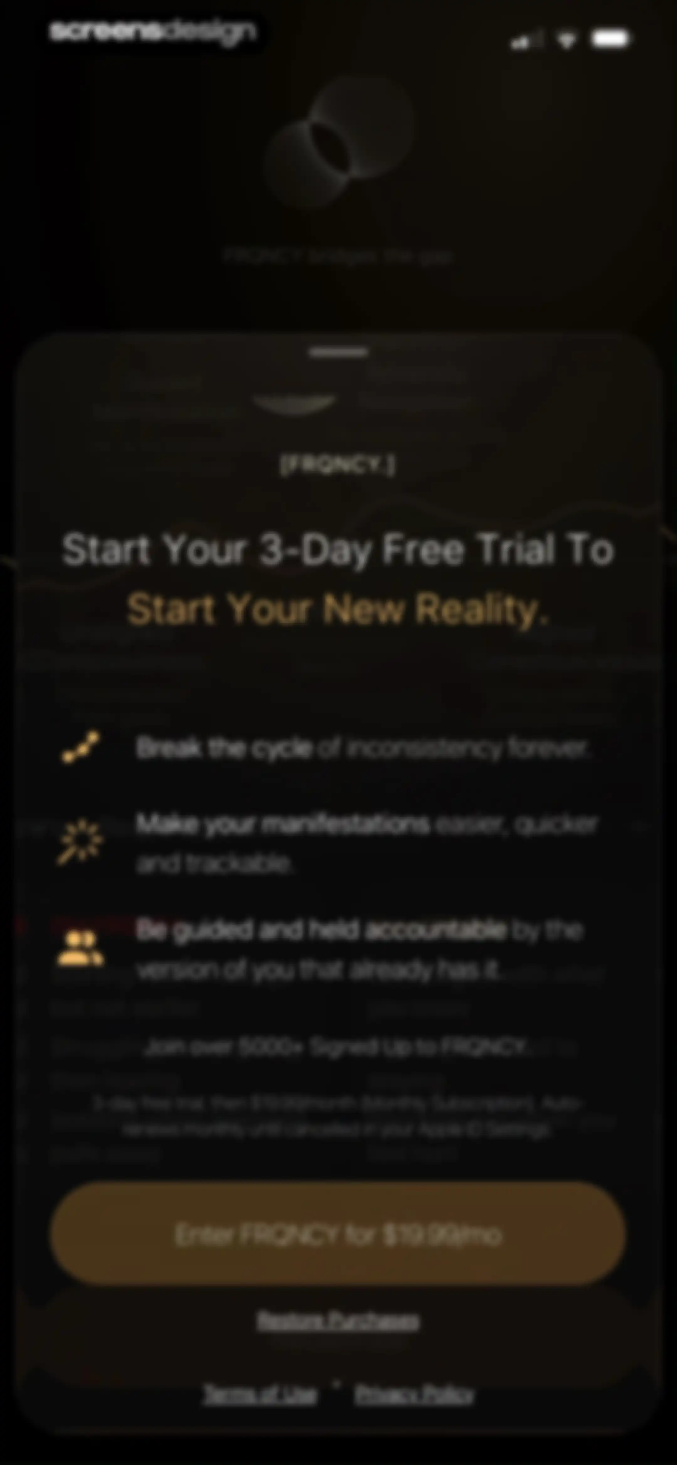 FRQNCY. screen 43