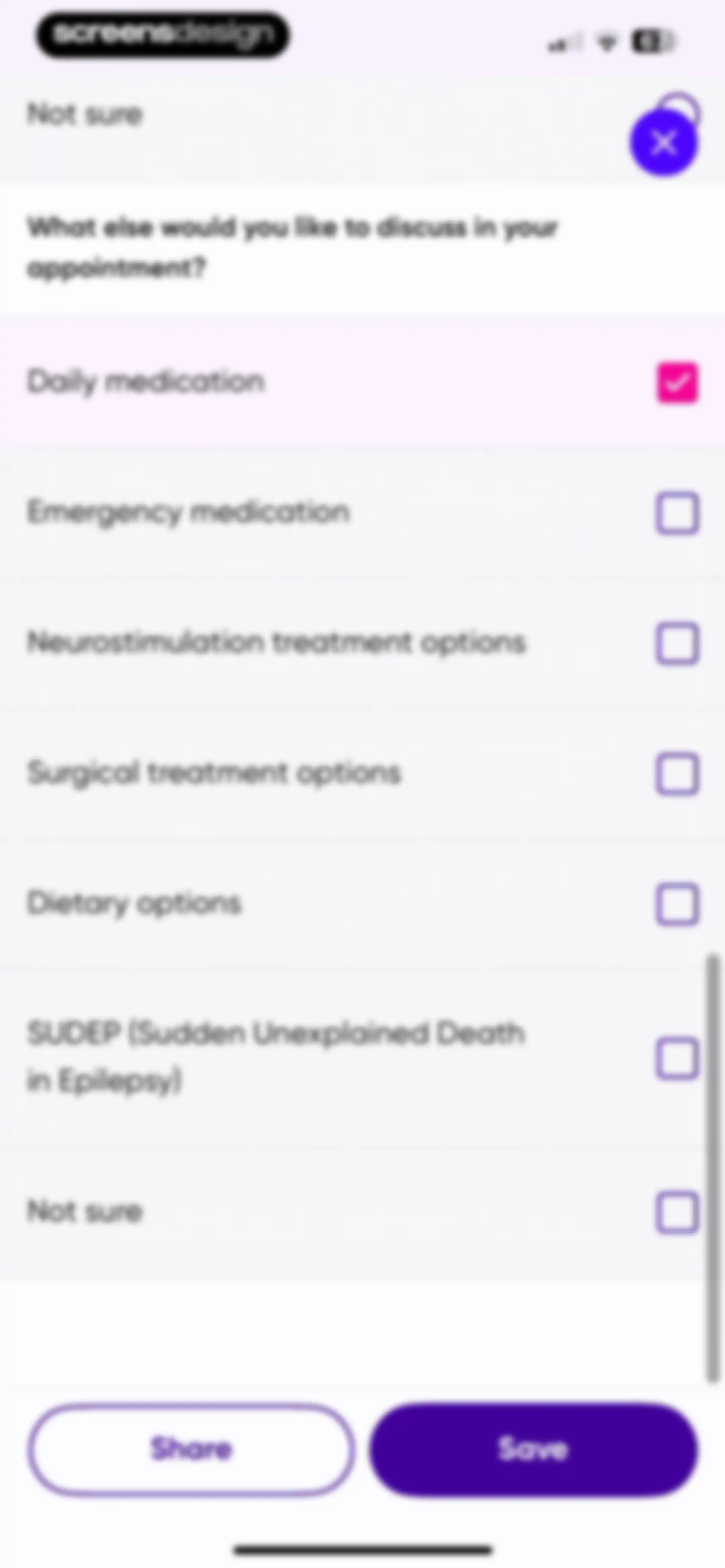 Epsy: Seizure Log for Epilepsy screen 50