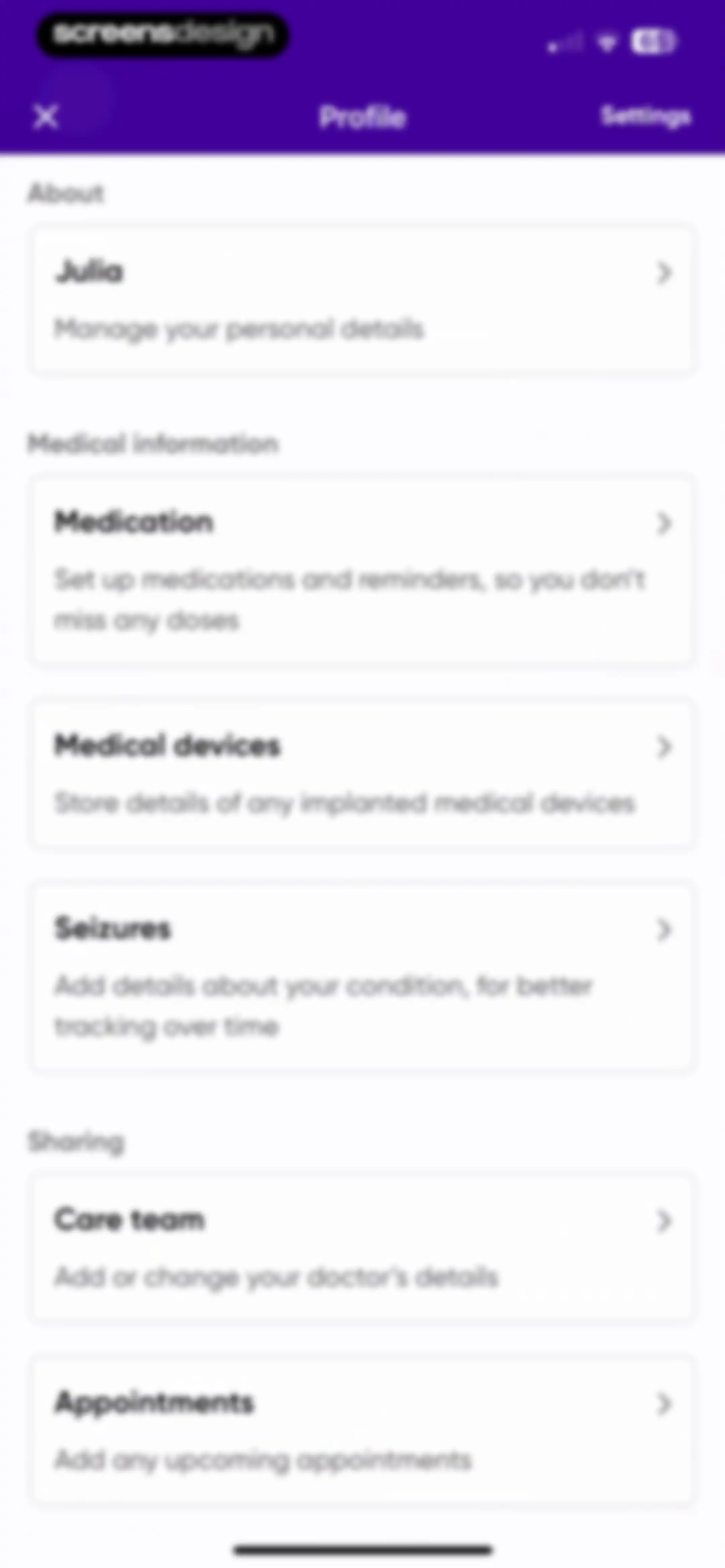 Epsy: Seizure Log for Epilepsy screen 95