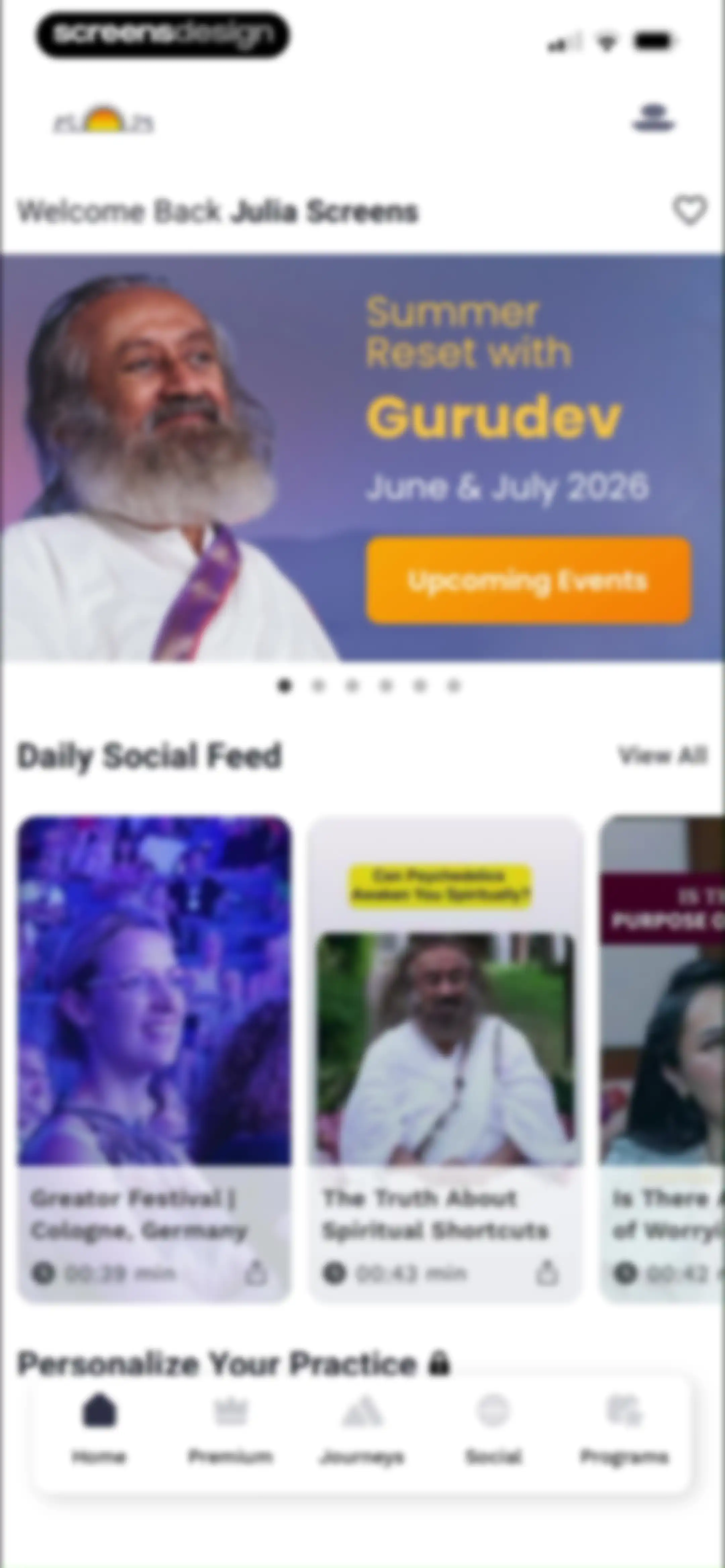 Art of Living Official App screen 27