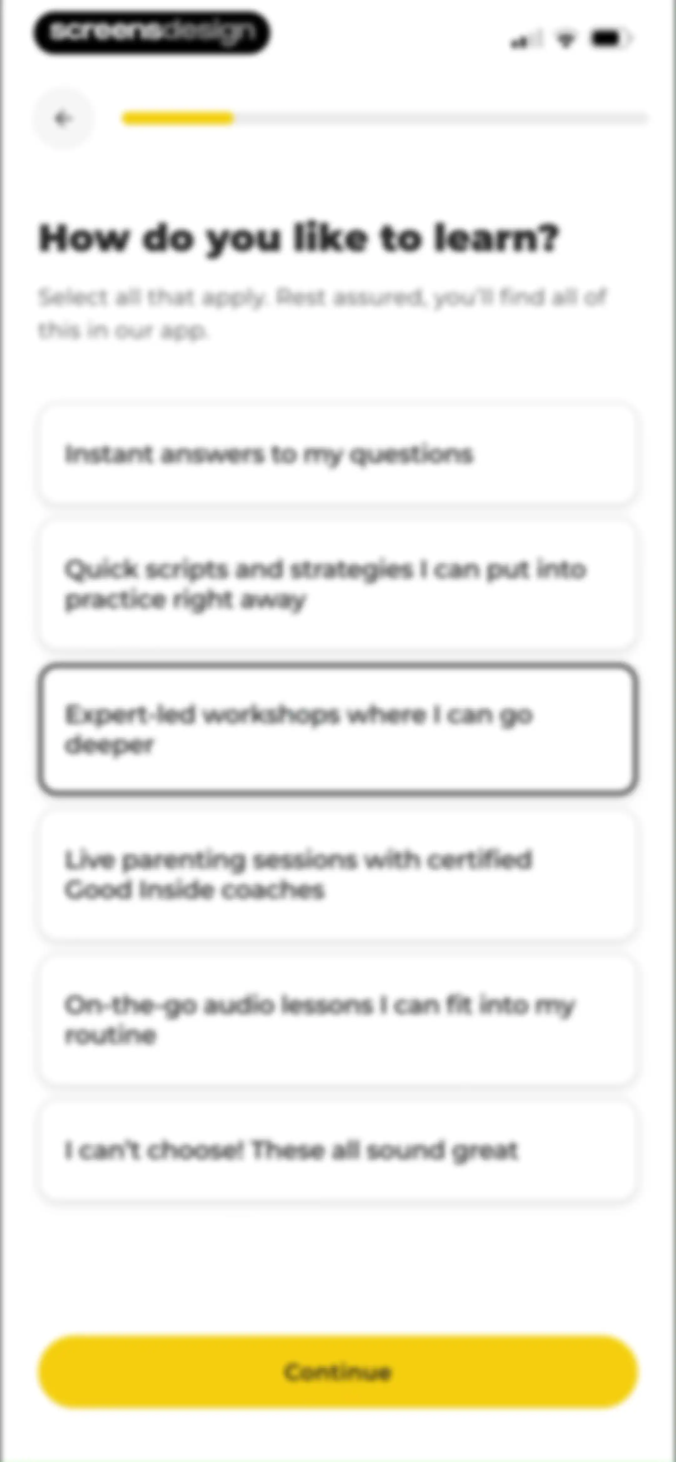 Good Inside: Parenting screen 9