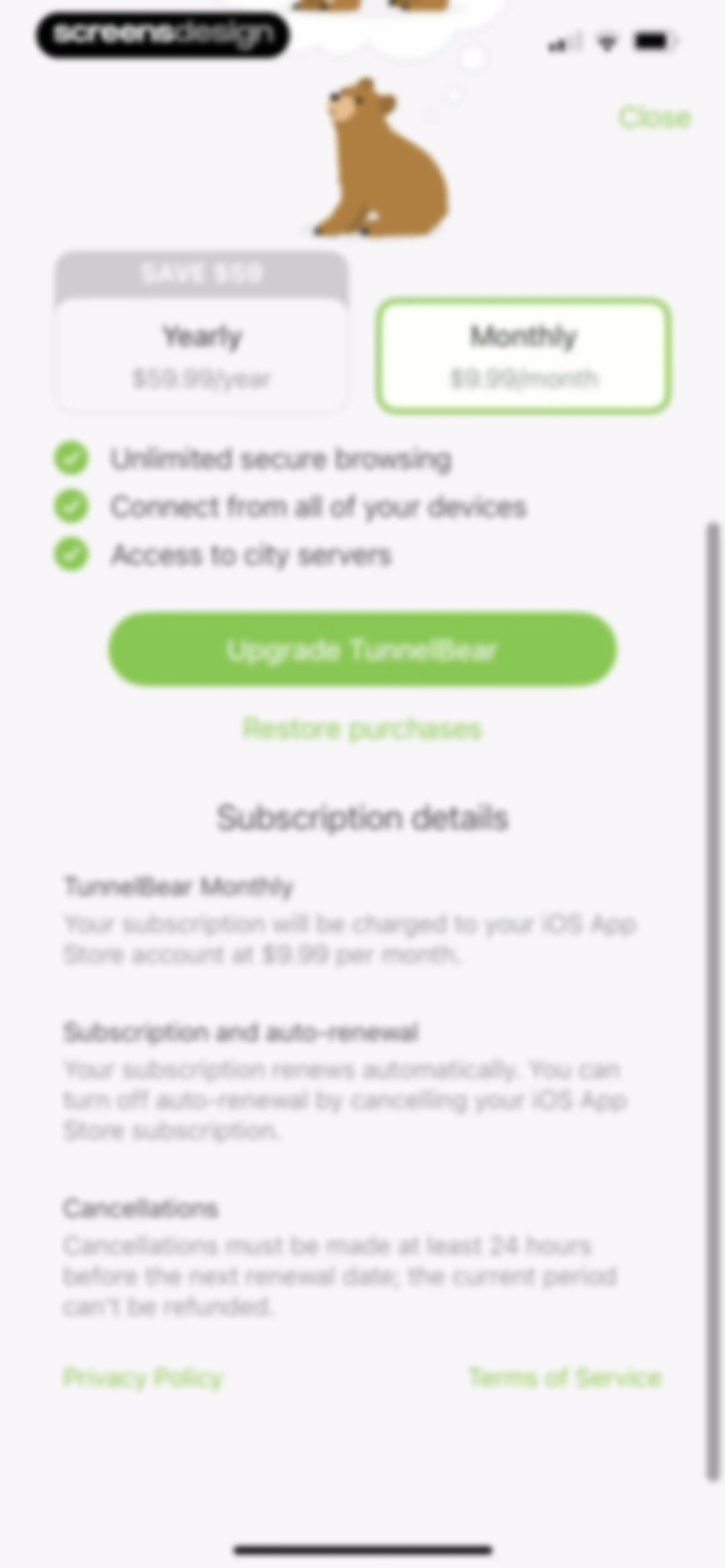 TunnelBear: Secure VPN & Wifi screen 8