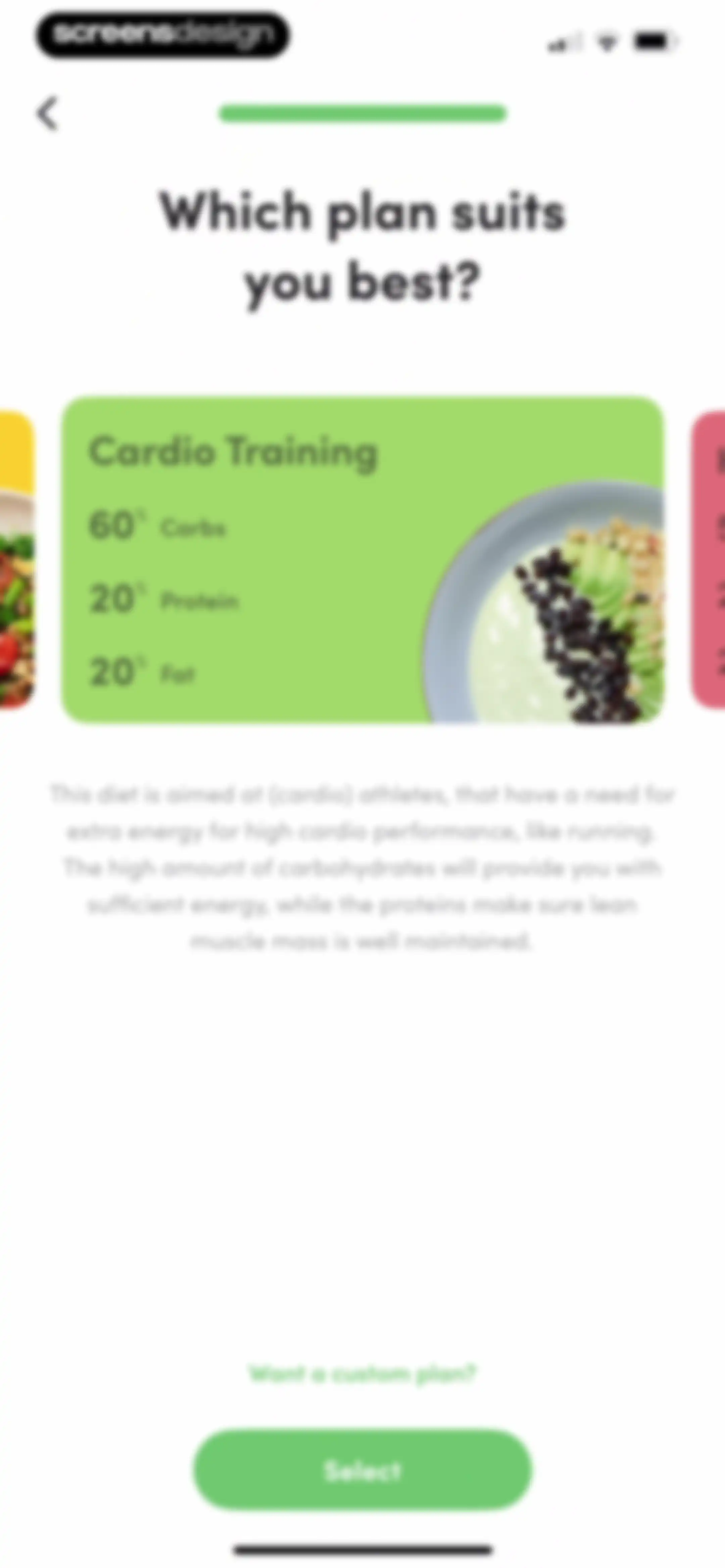 Calories and nutrition tracker screen 23