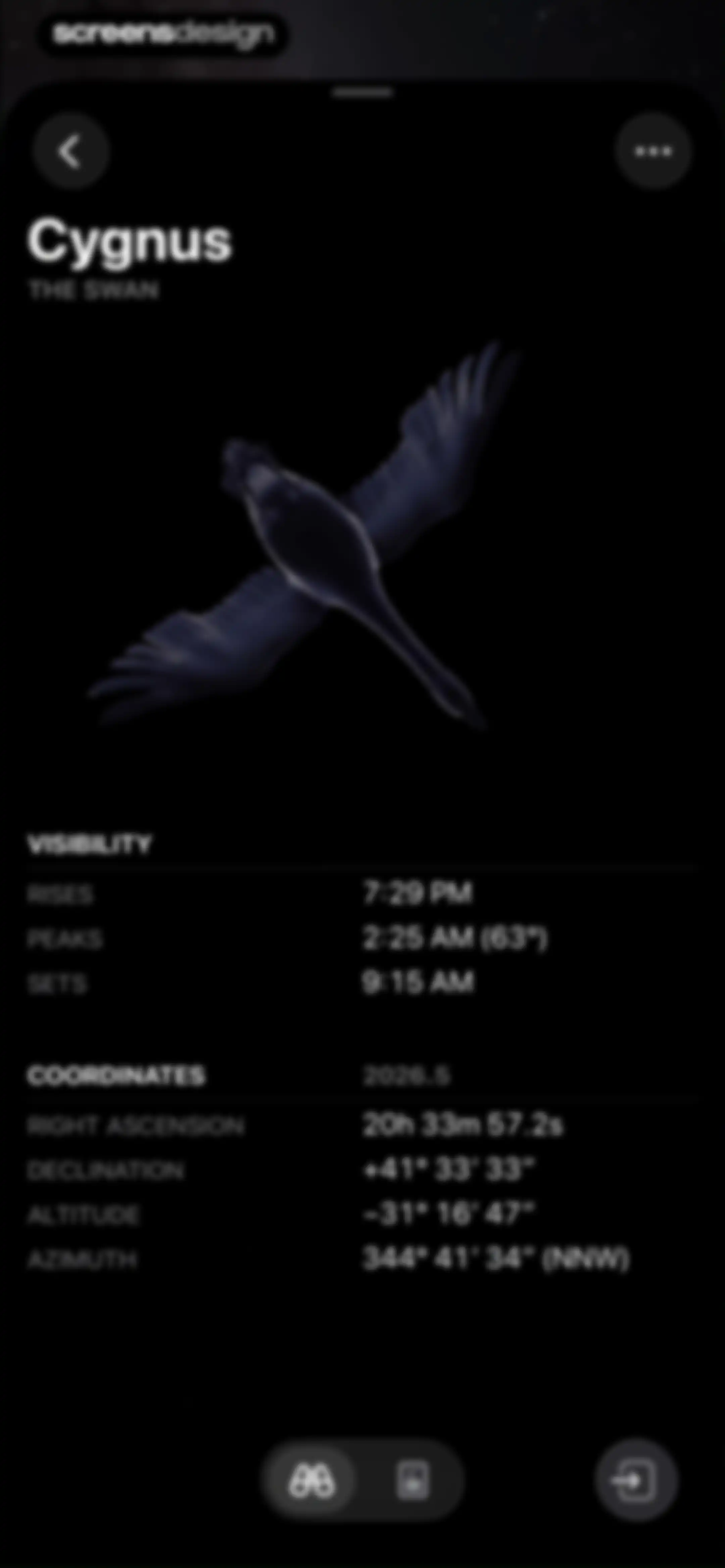 Sky Guide screen 43