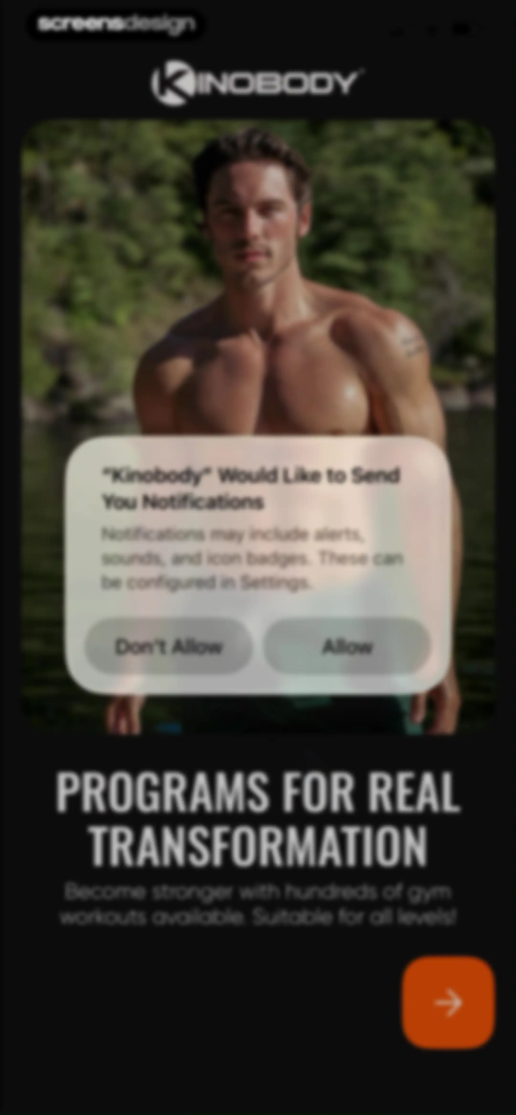 Kinobody Fitness screen 3