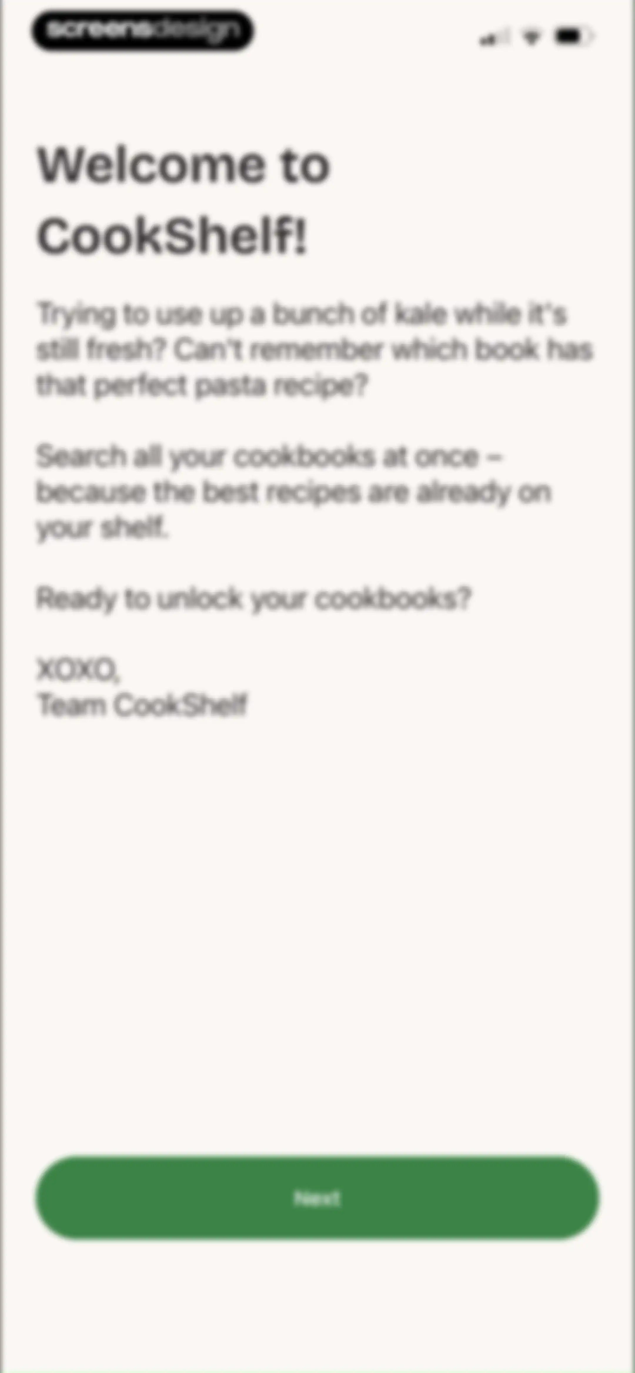 CookShelf: Search Cookbooks screen 3