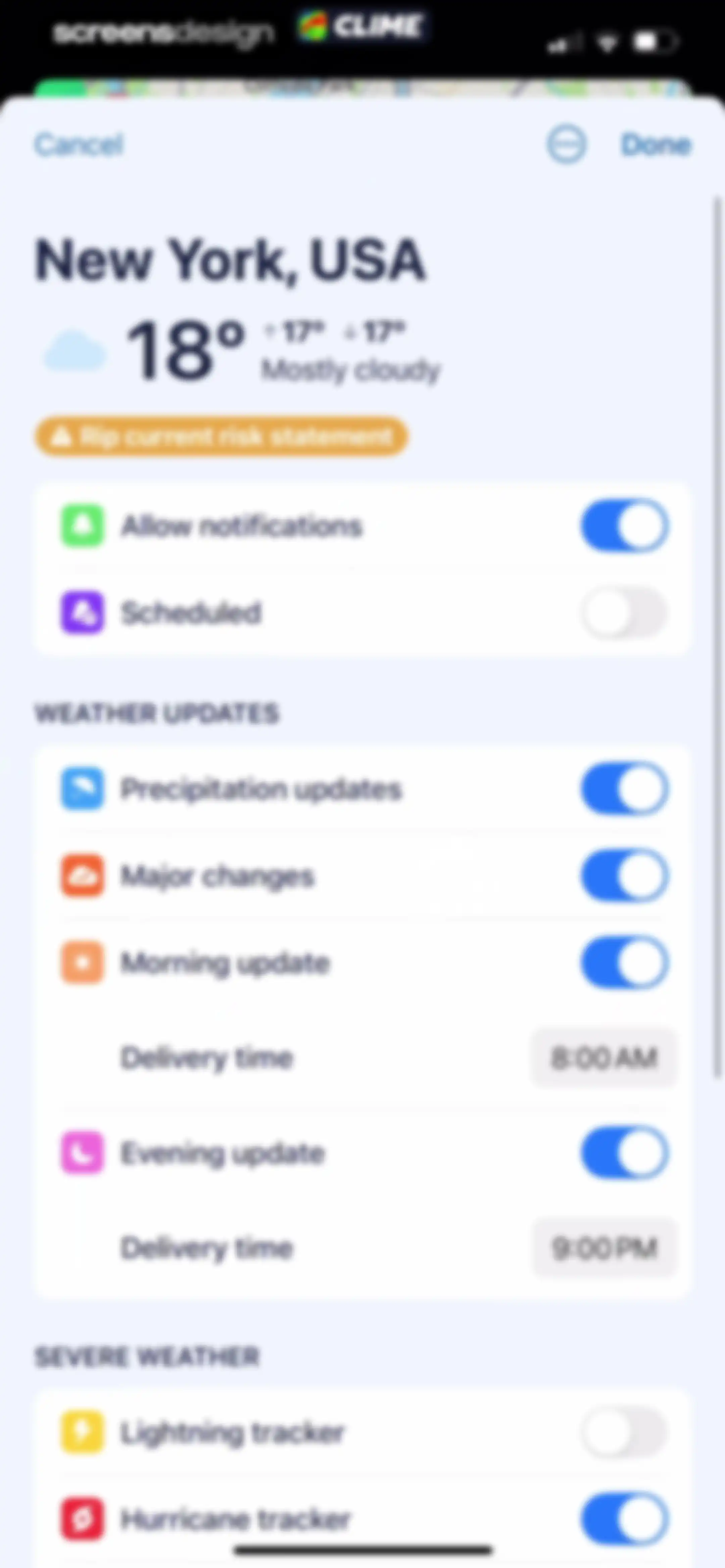 Clime: NOAA Weather Radar Live screen 34