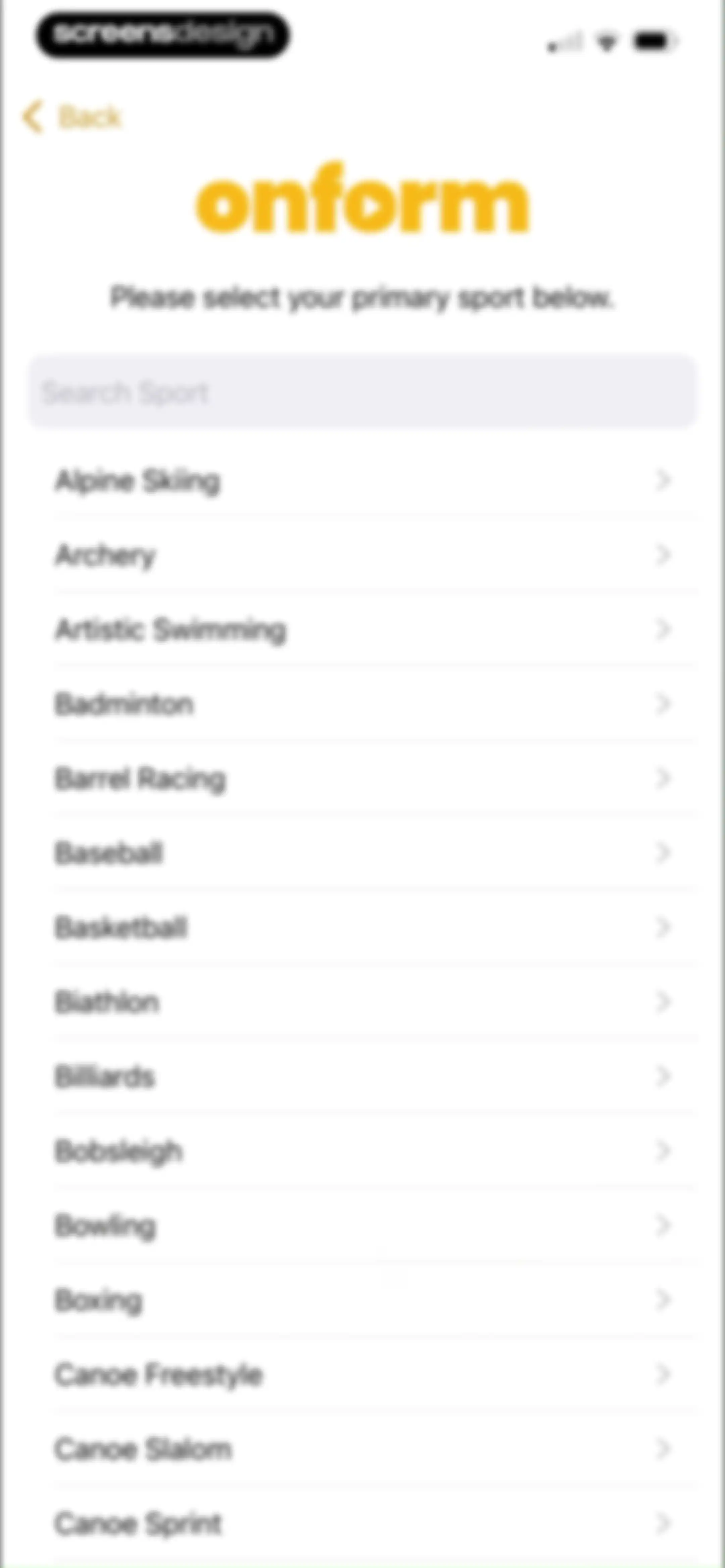 Onform: Video Analysis App screen 8