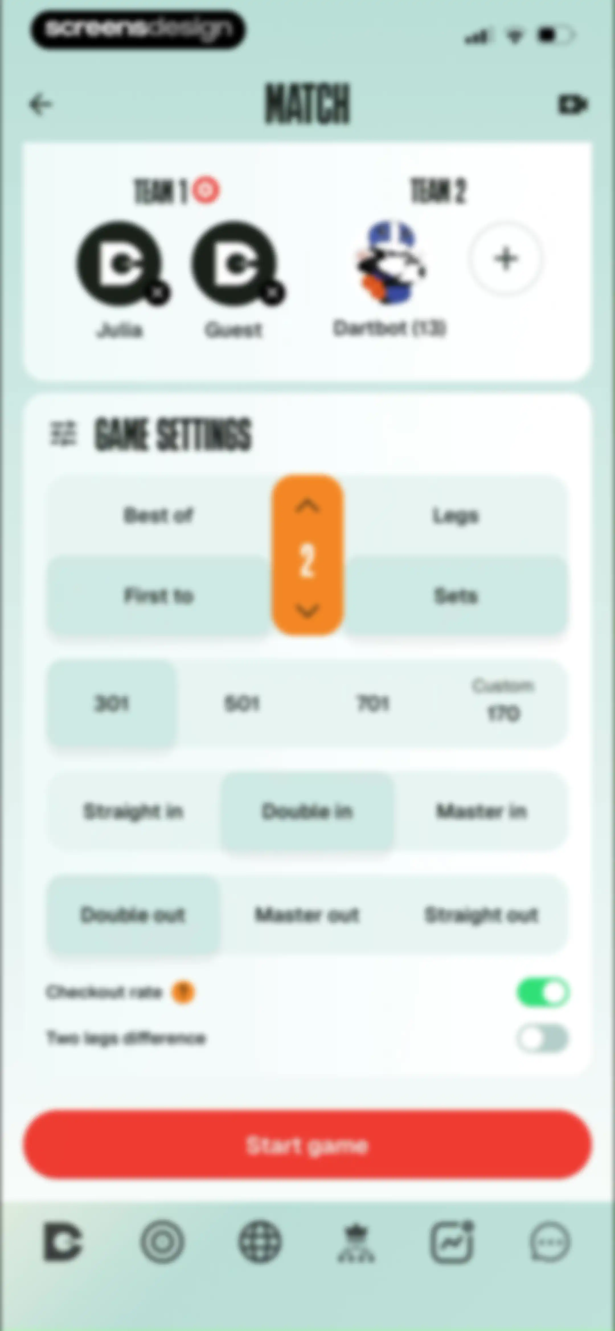 DartCounter screen 24
